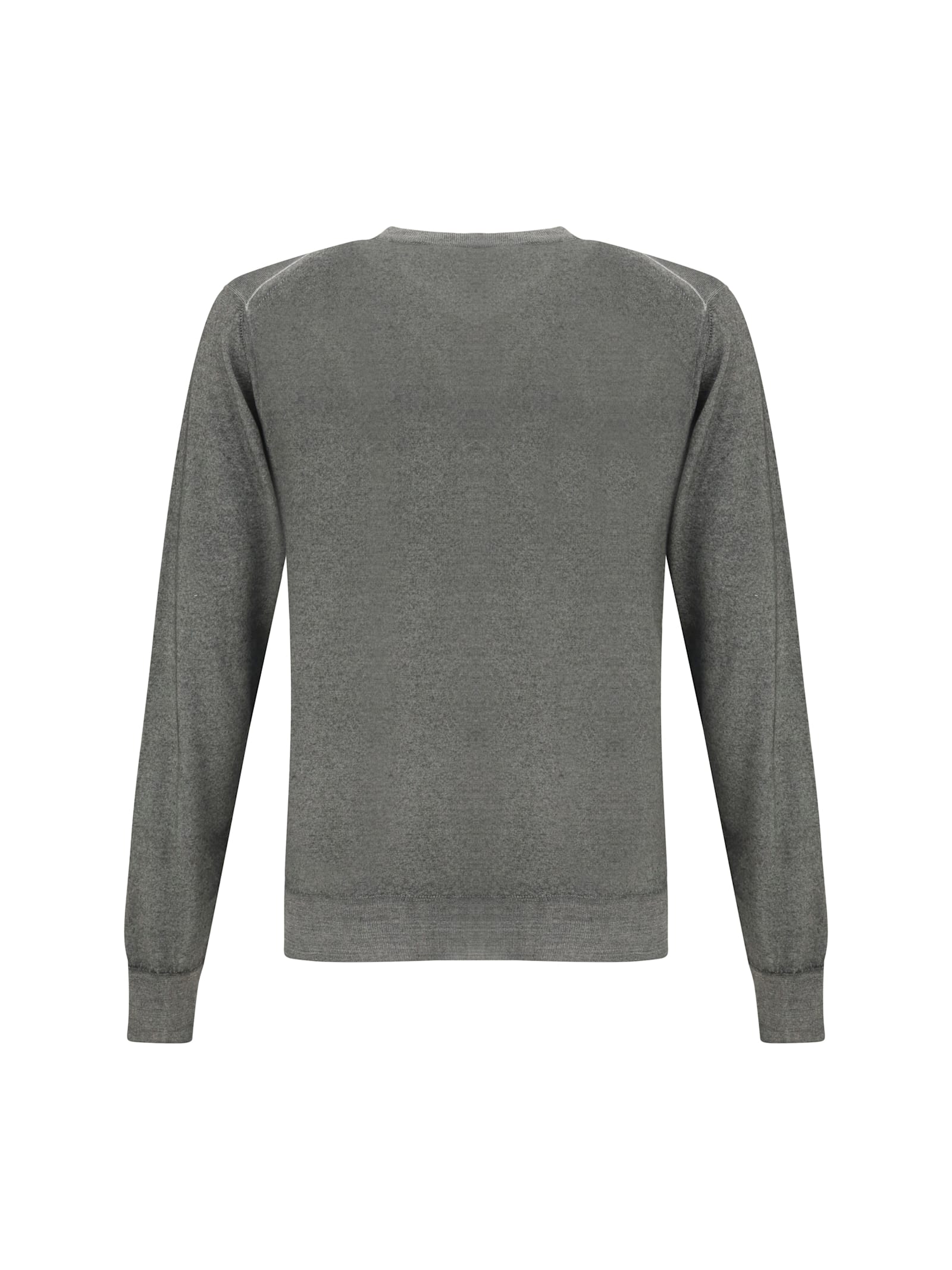 Cruciani V-neck Long-sleeve Sweater In Gray
