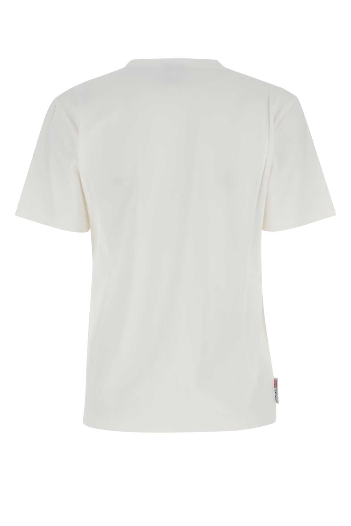 Autry Ivory Cotton T-shirt In White