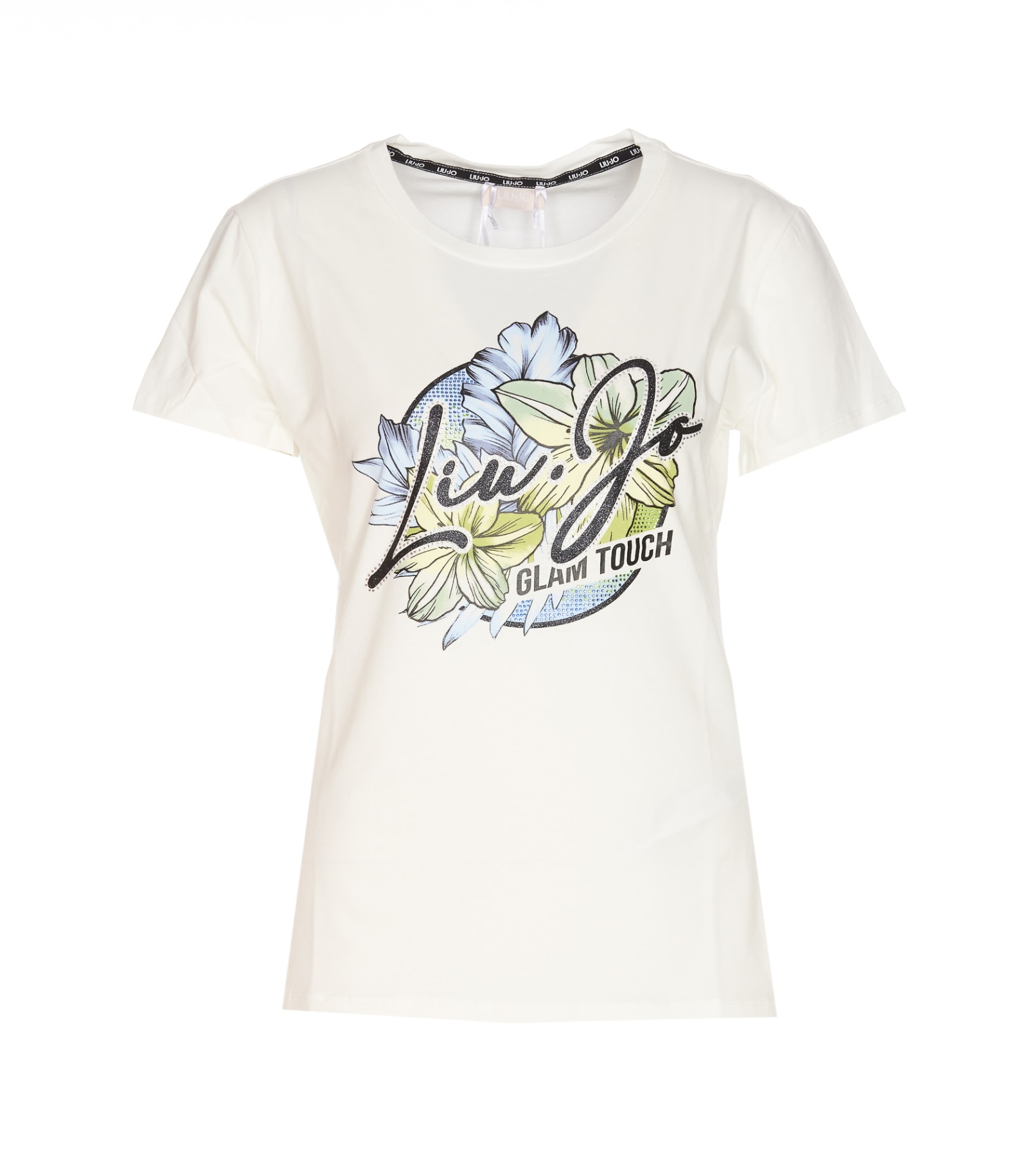 Shop Liu •jo Logo T-shirt In White