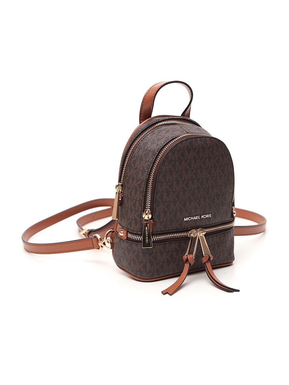 Shop Michael Kors Rhea Mini Backpack  In Brown