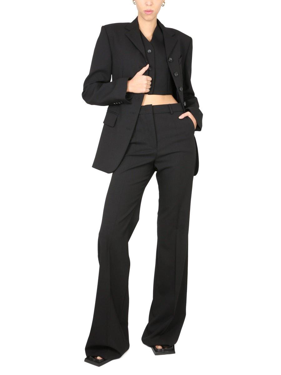 Shop Max Mara Single-breasted Long-sleeved Jacket In Black