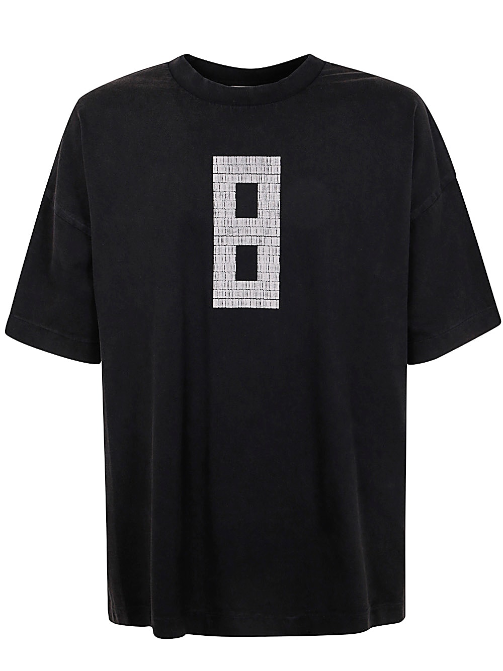 Shop Fear Of God Short Sleeve Tee 8 Grey Print In Black