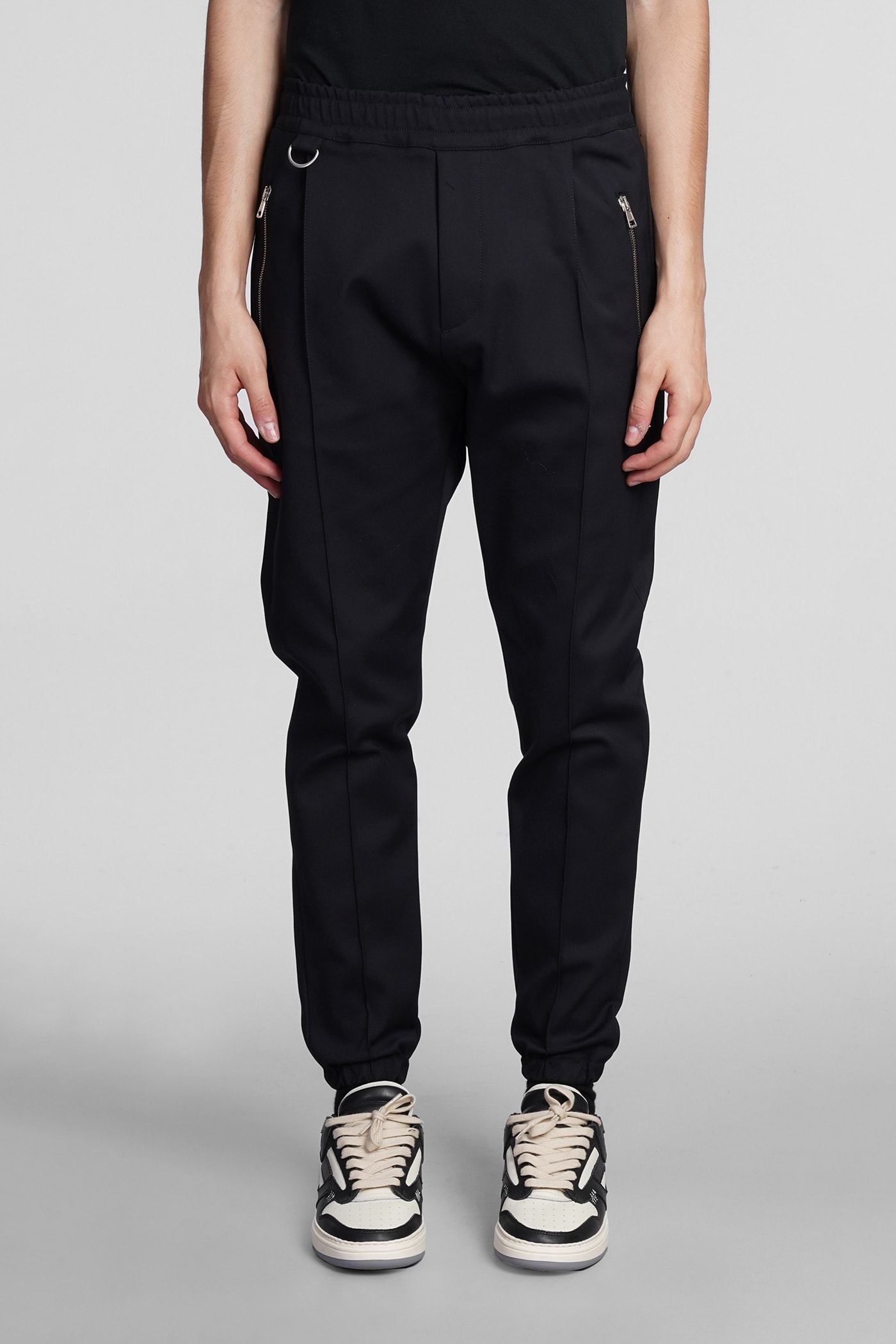 Low Brand Trousers In Black Cotton