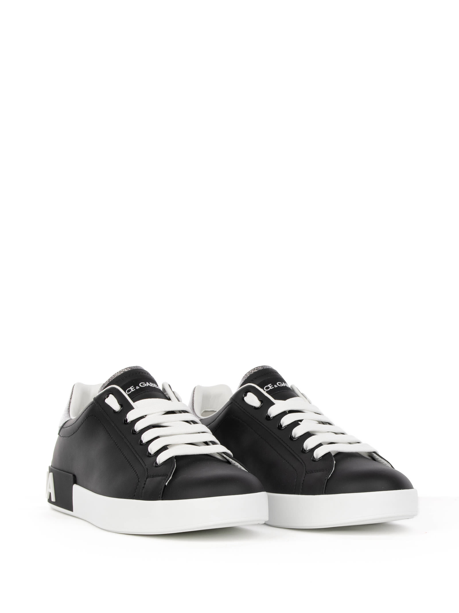 Shop Dolce & Gabbana Sneakers In Nero Argento