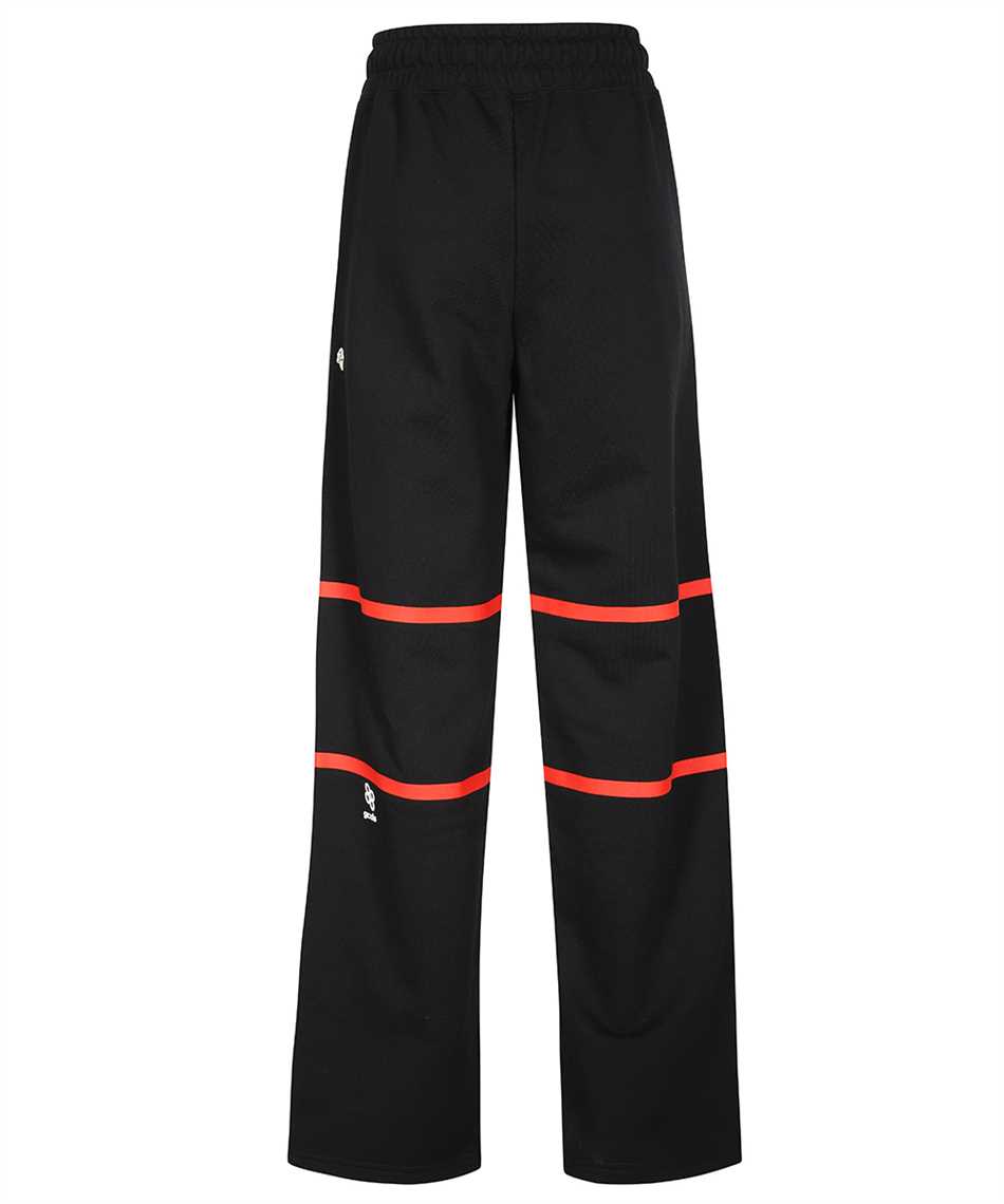 Gcds Logo-stripe Drawstring Trousers In Black