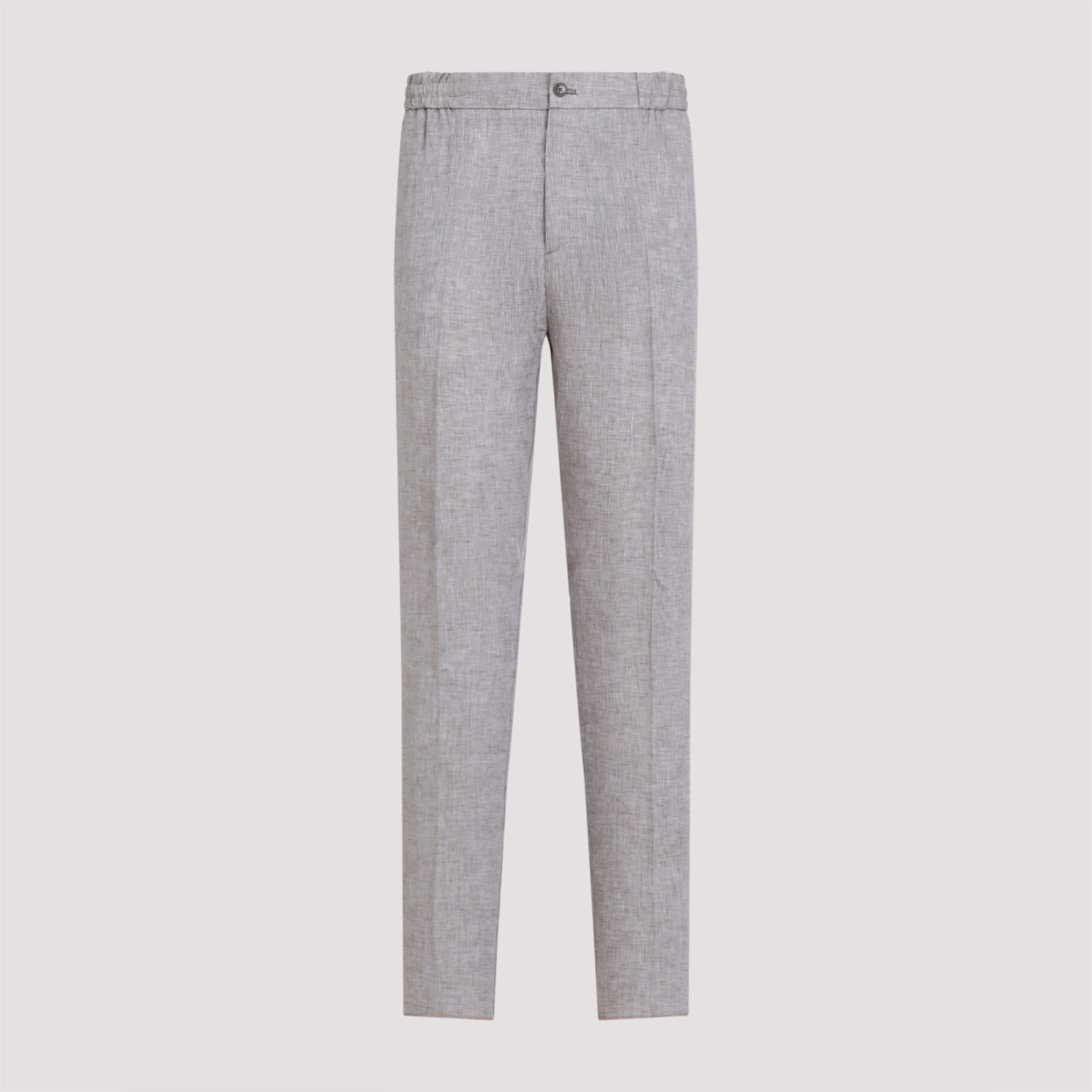Etro Men's Lightweight Linen Jogger Pants In Brown
