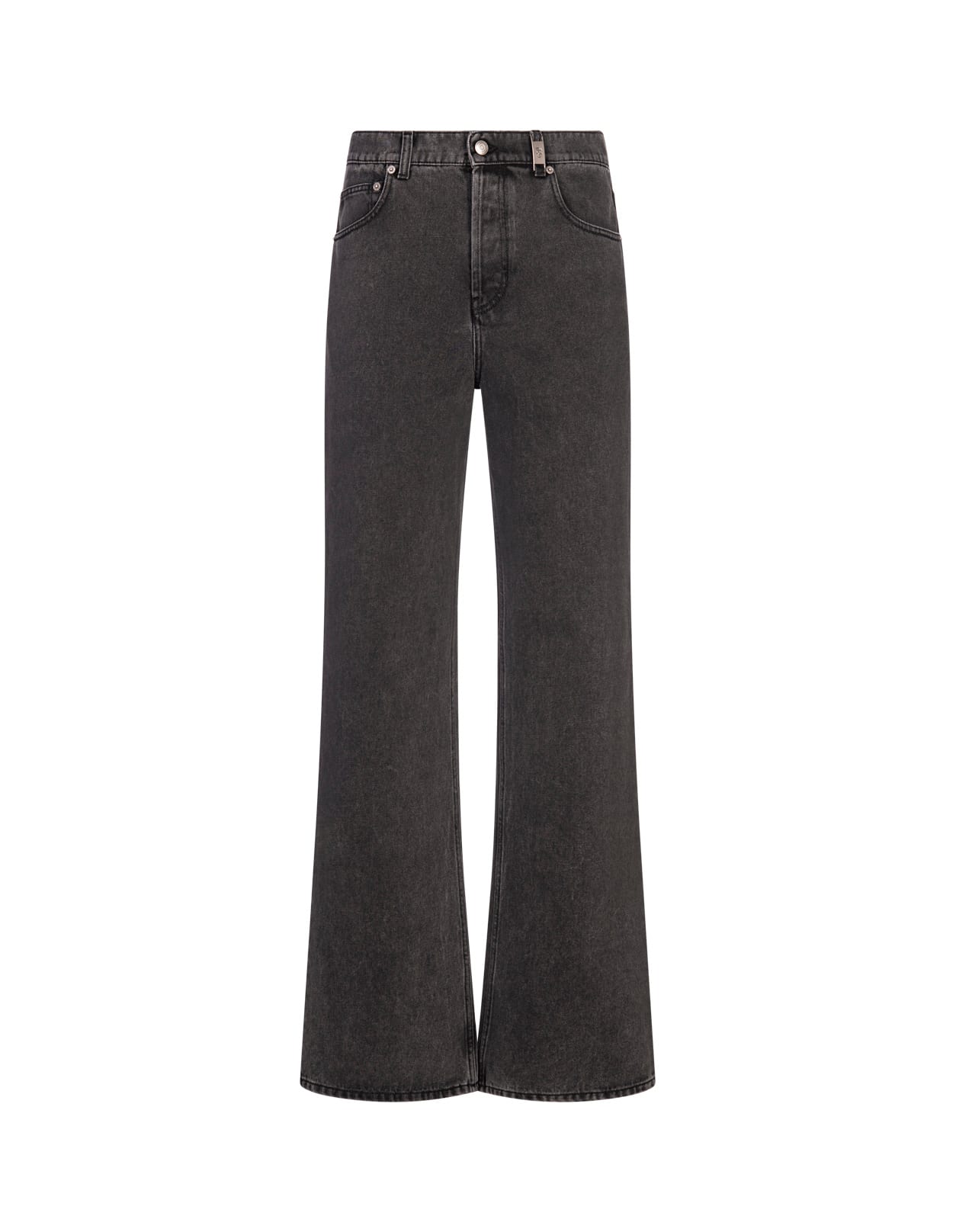 Shop Alexander Mcqueen Grey Baggy Jeans