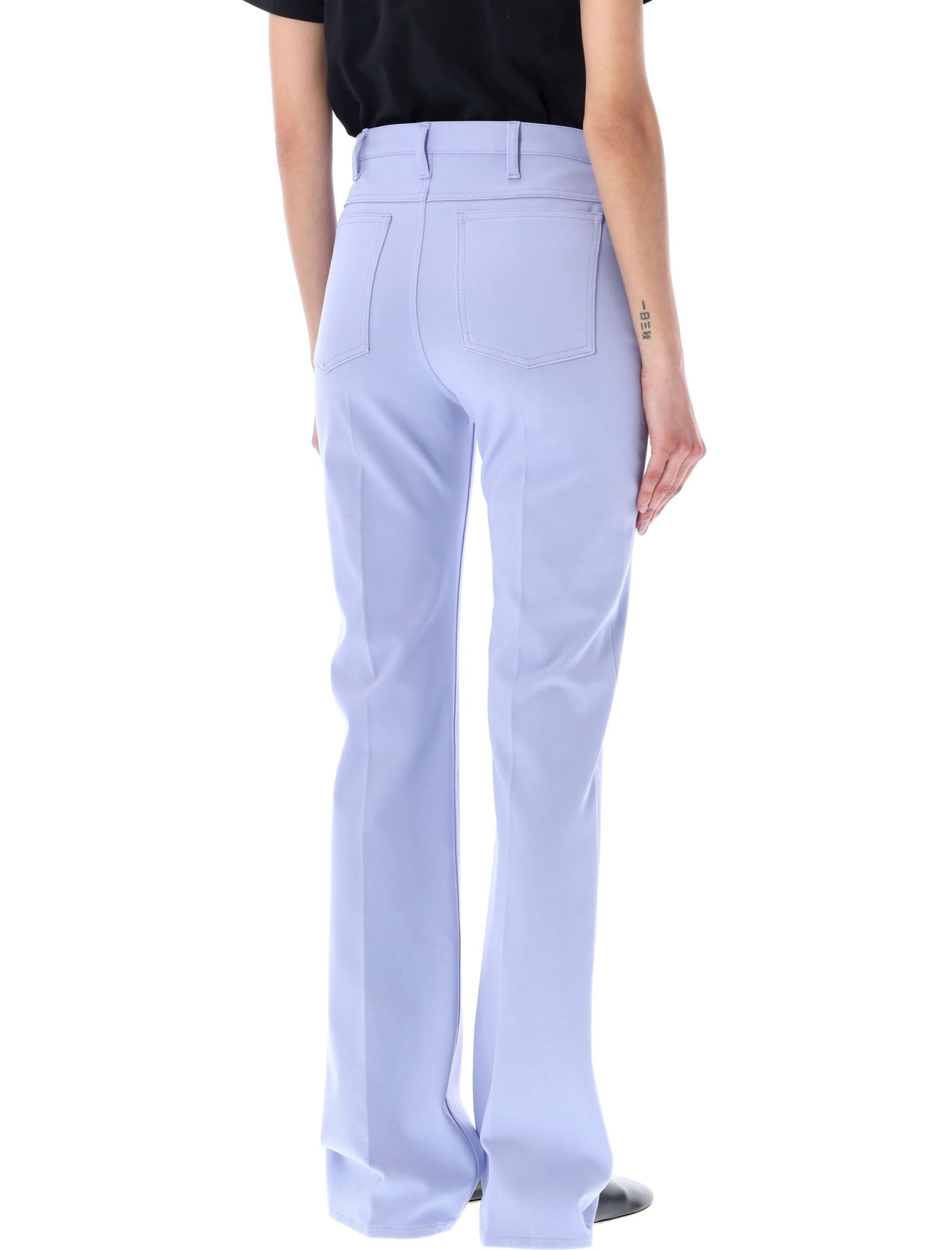 Marni Pressed-crease Straight-leg Trousers In Thistle