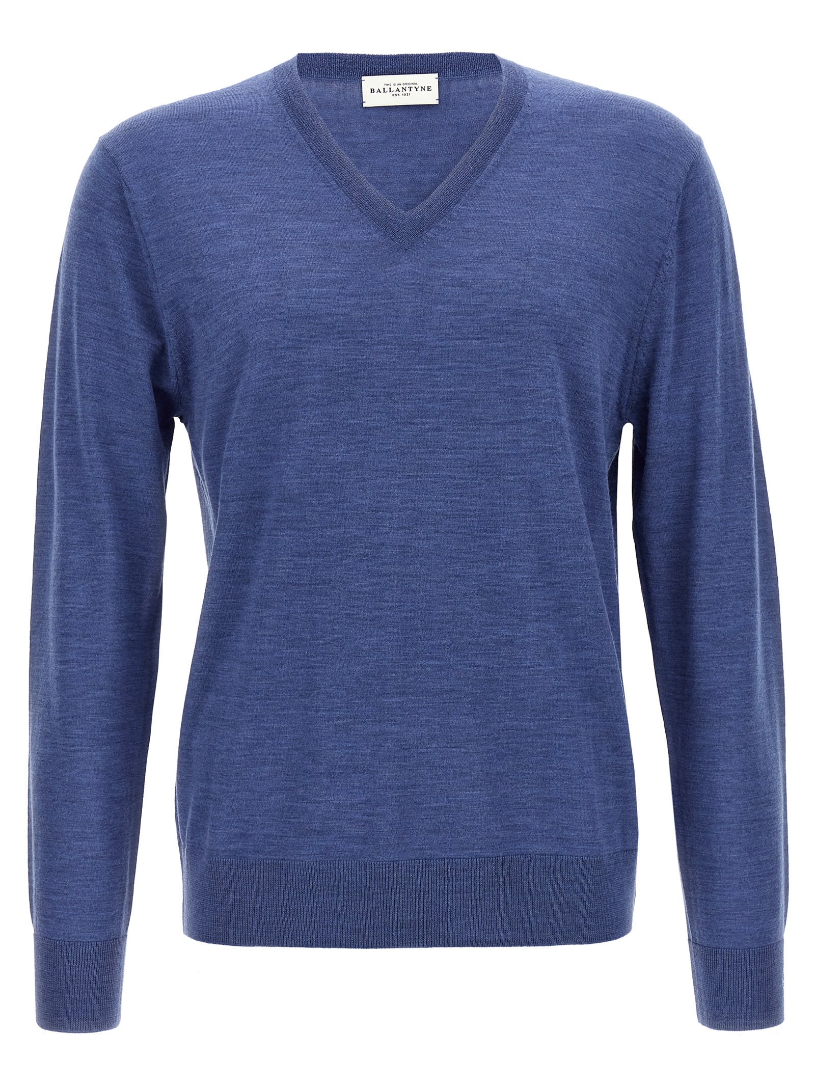 Ballantyne V Neck Sweaters And Cardigans In Blue