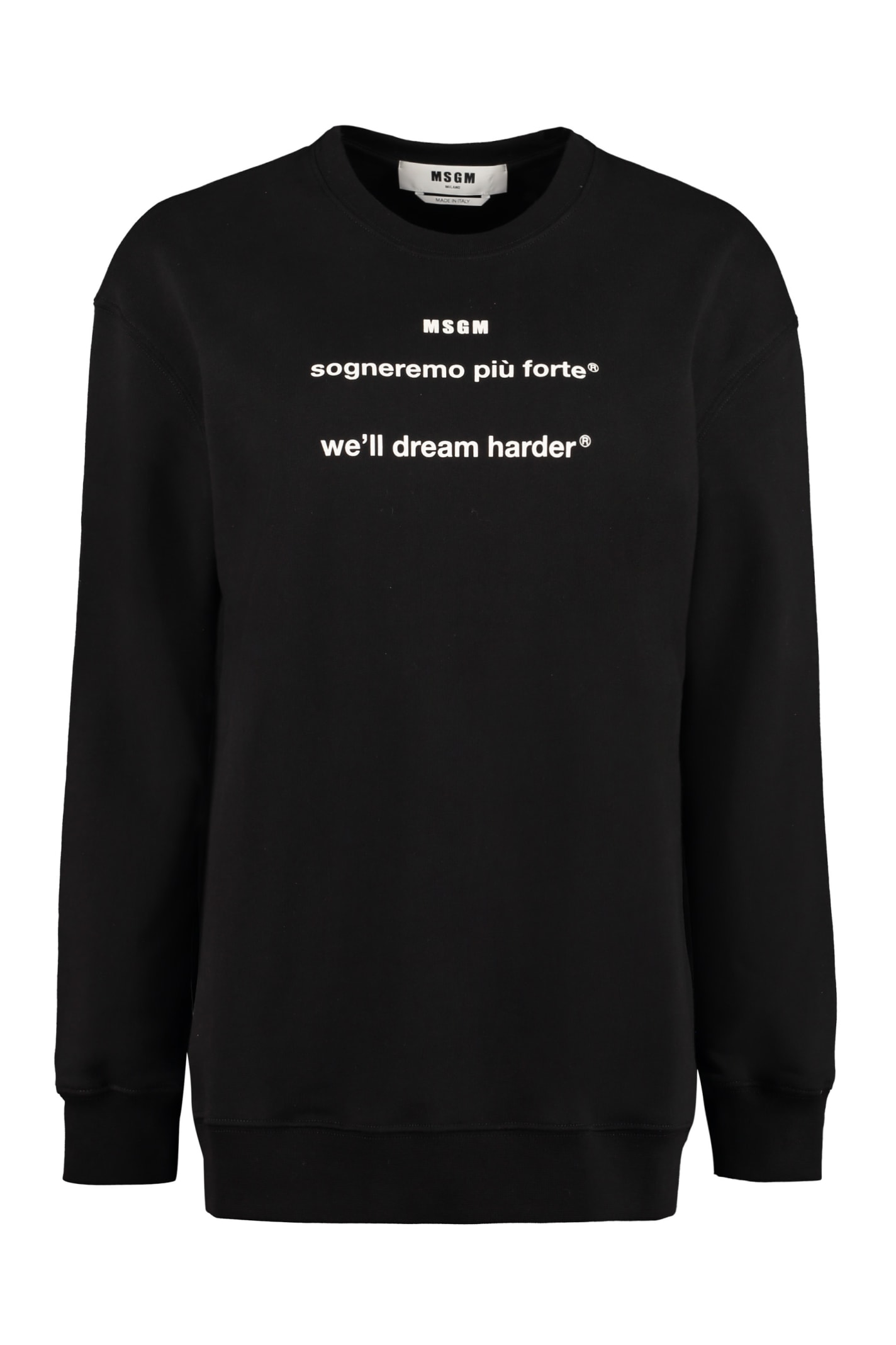 MSGM Printed Crew-neck Sweatshirt