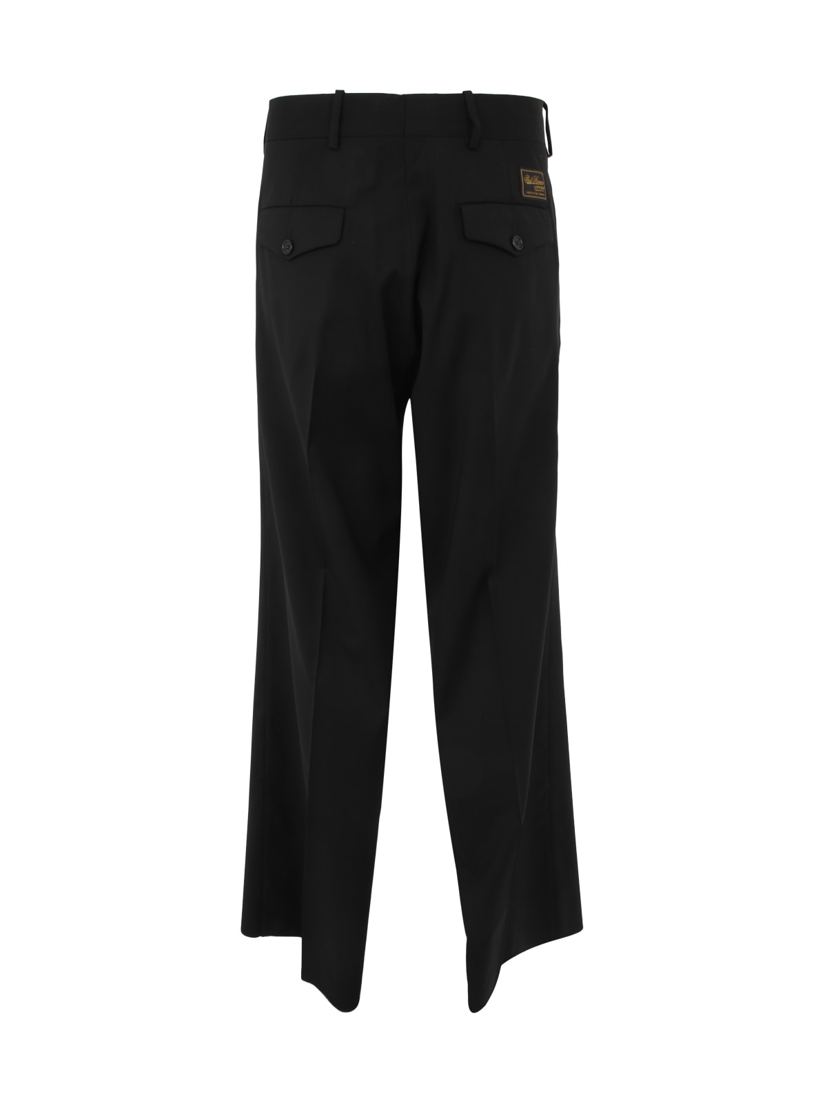 Shop Raf Simons Classic Straight Pants With Two Back Pockets In Black