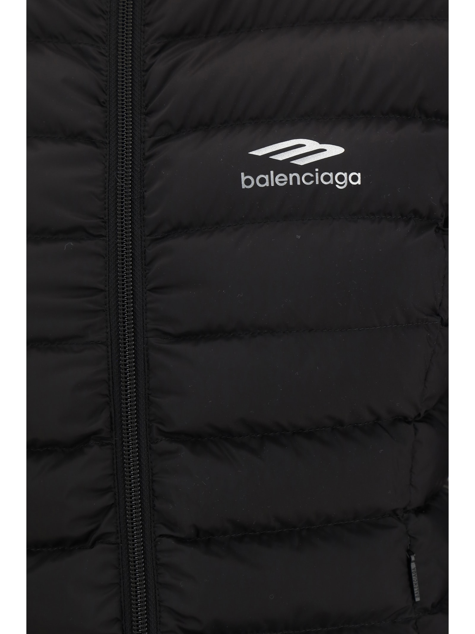 Shop Balenciaga Puff Jacket In Black