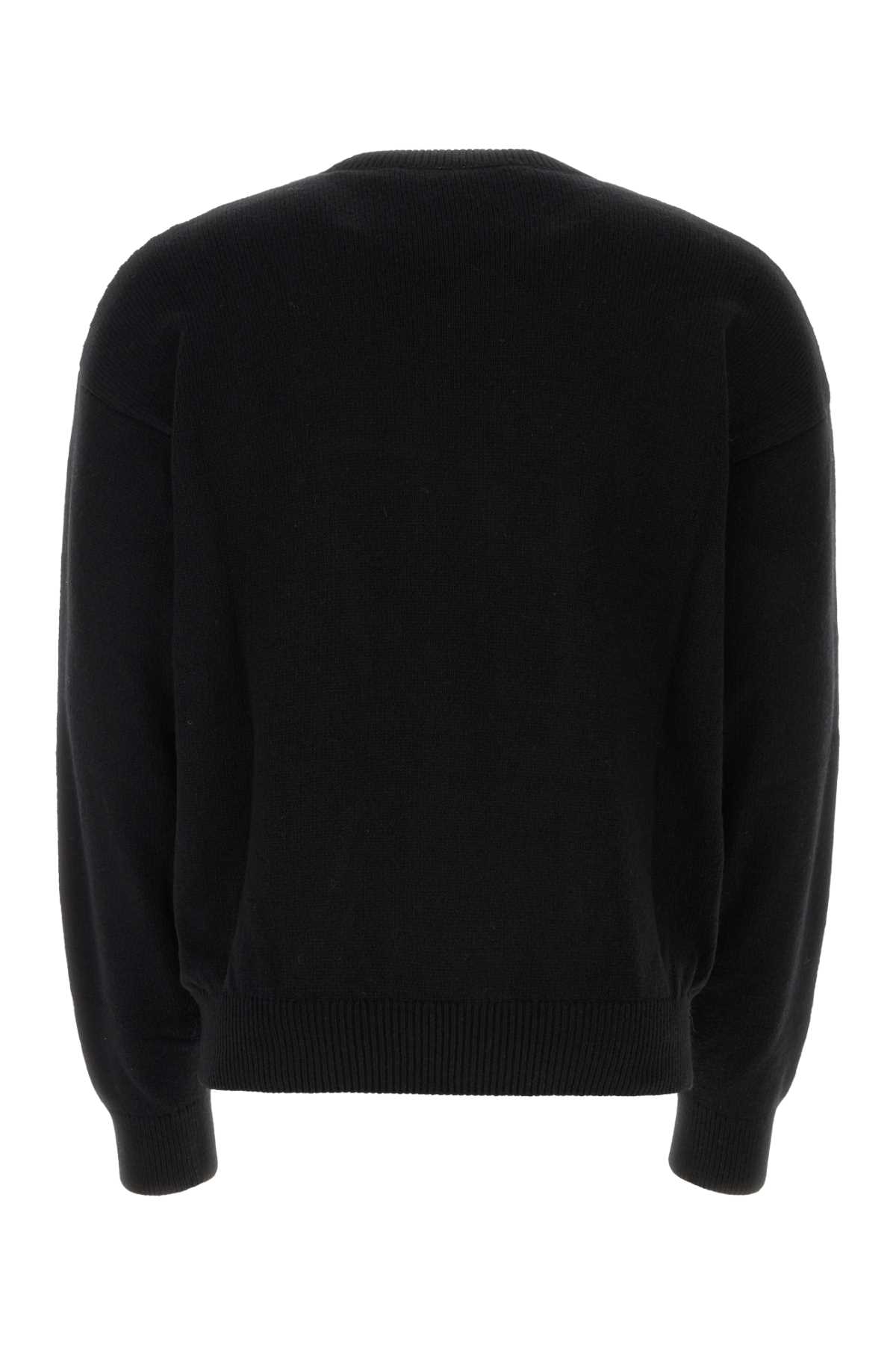 Shop Palm Angels Black Wool Blend Sweater In Blackred