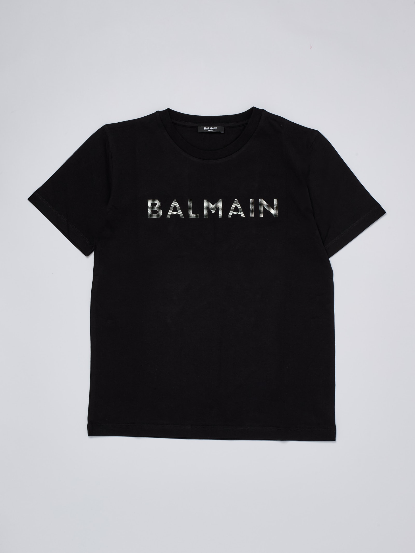 Balmain Kids' T-shirt T-shirt In Nero-argento