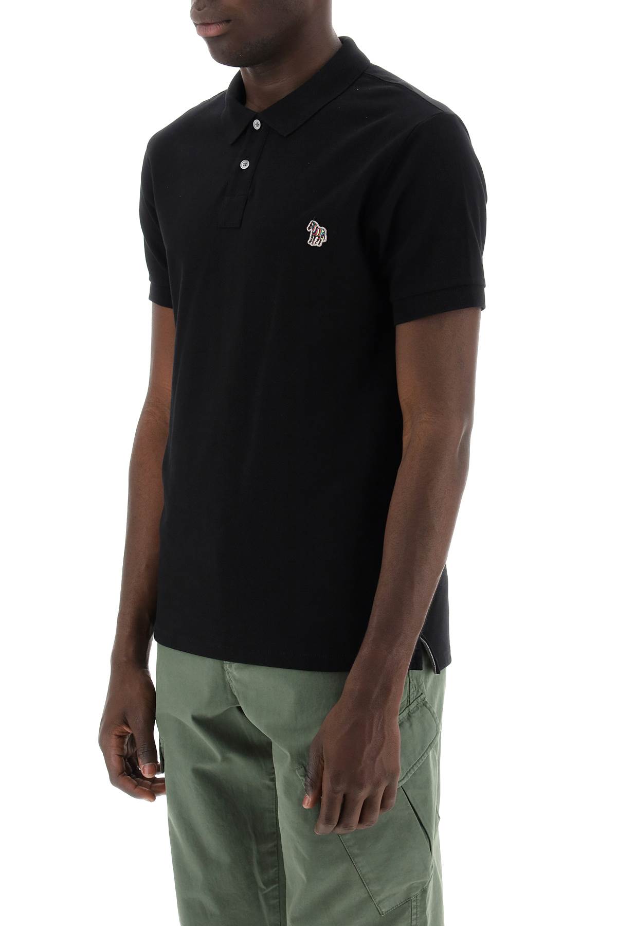 Shop Ps By Paul Smith Slim Fit Polo Shirt In Organic Cotton In Black (black)