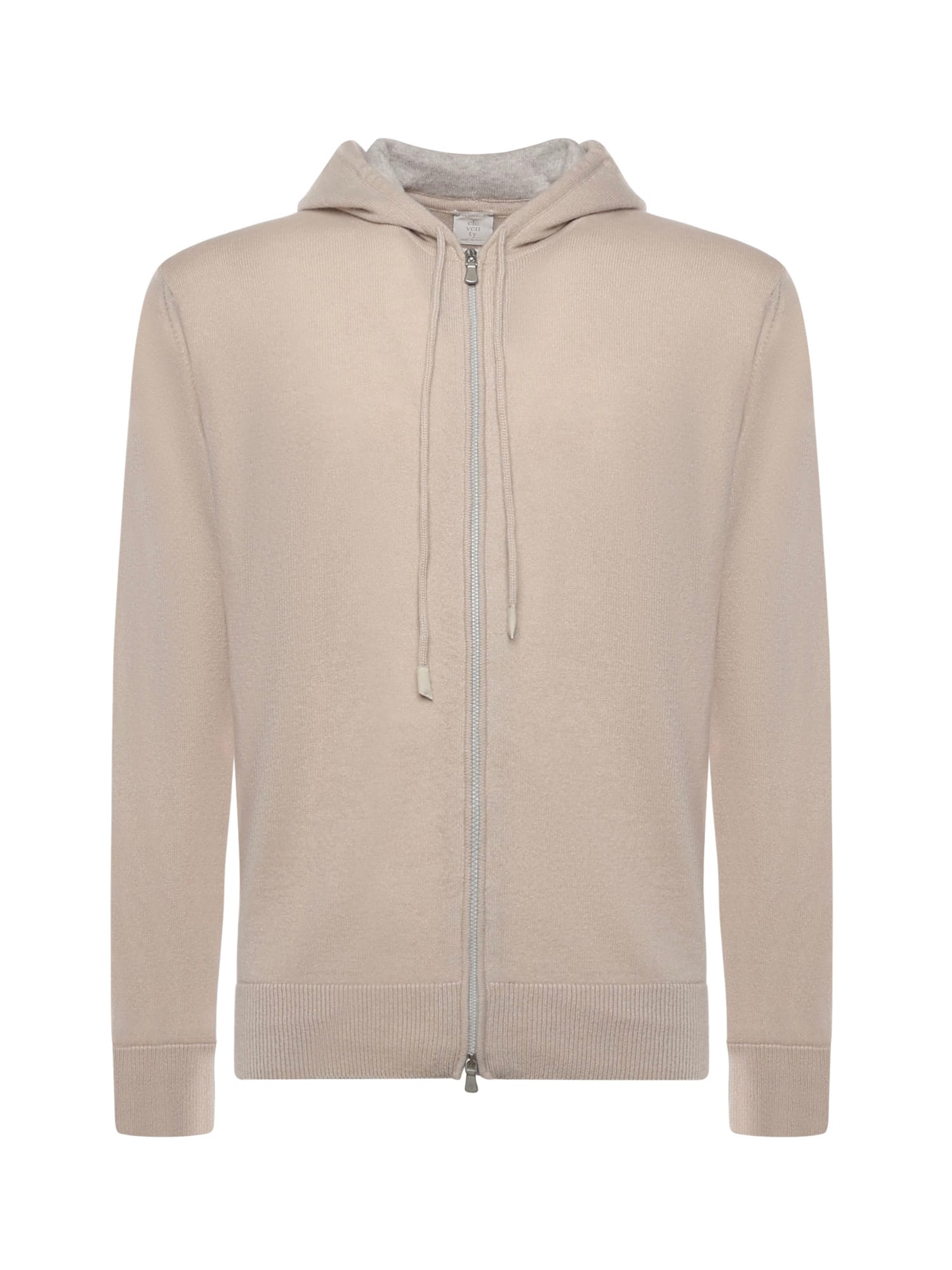 Eleventy Cashmere Zip-up Sweatshirt In Neutral