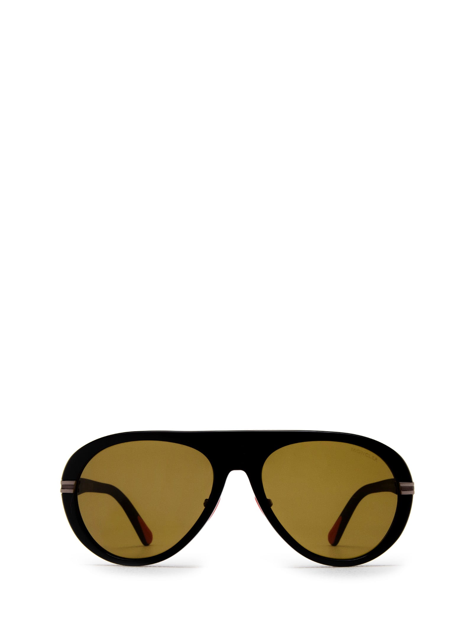 Shop Moncler Ml0240 Shiny Black Sunglasses