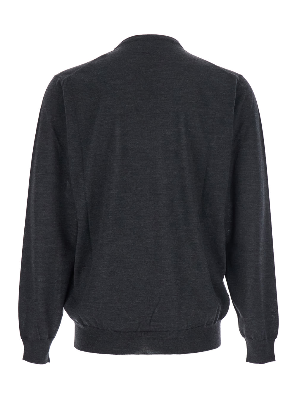 Lardini Crew-neck Wool Jumper In Gray