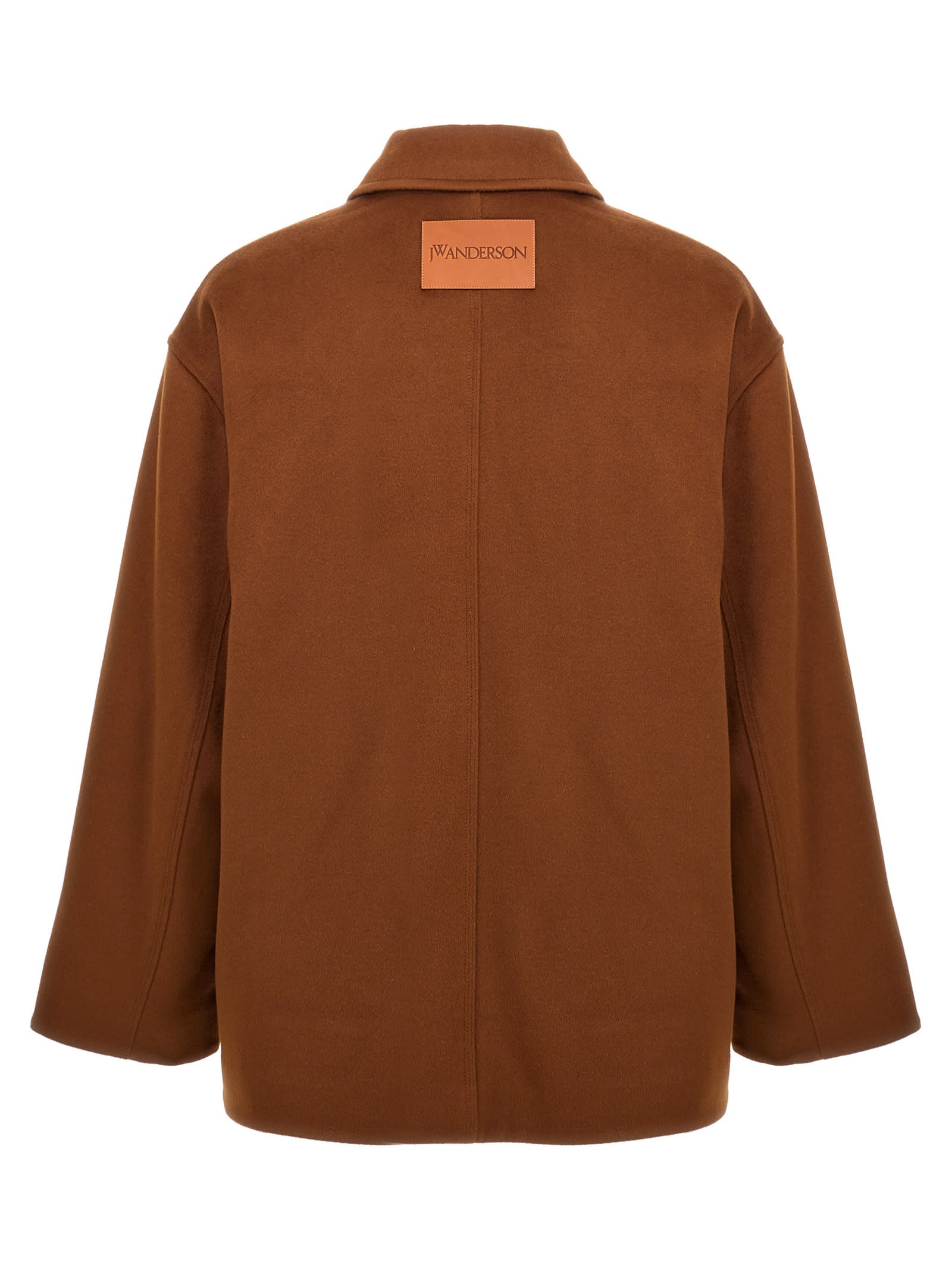 Shop Jw Anderson Wire Puller Crop Coat In Brown