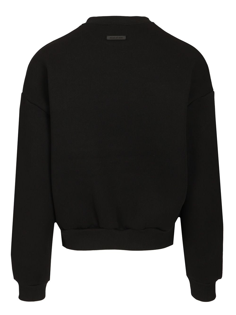 Shop Fear Of God Eternal Fleece Crewneck In Black