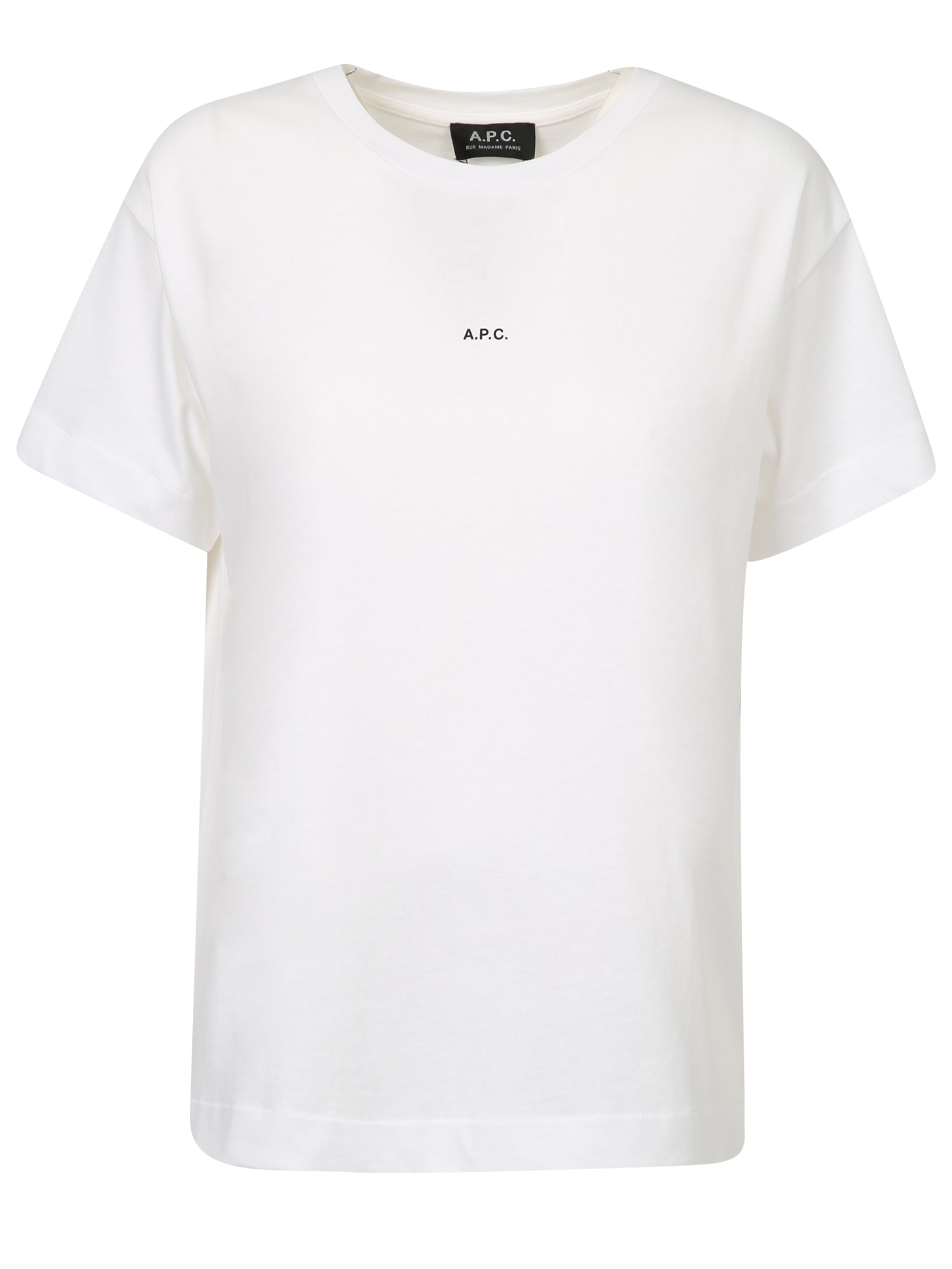 Shop Apc Logo Print Jade T-shirt White