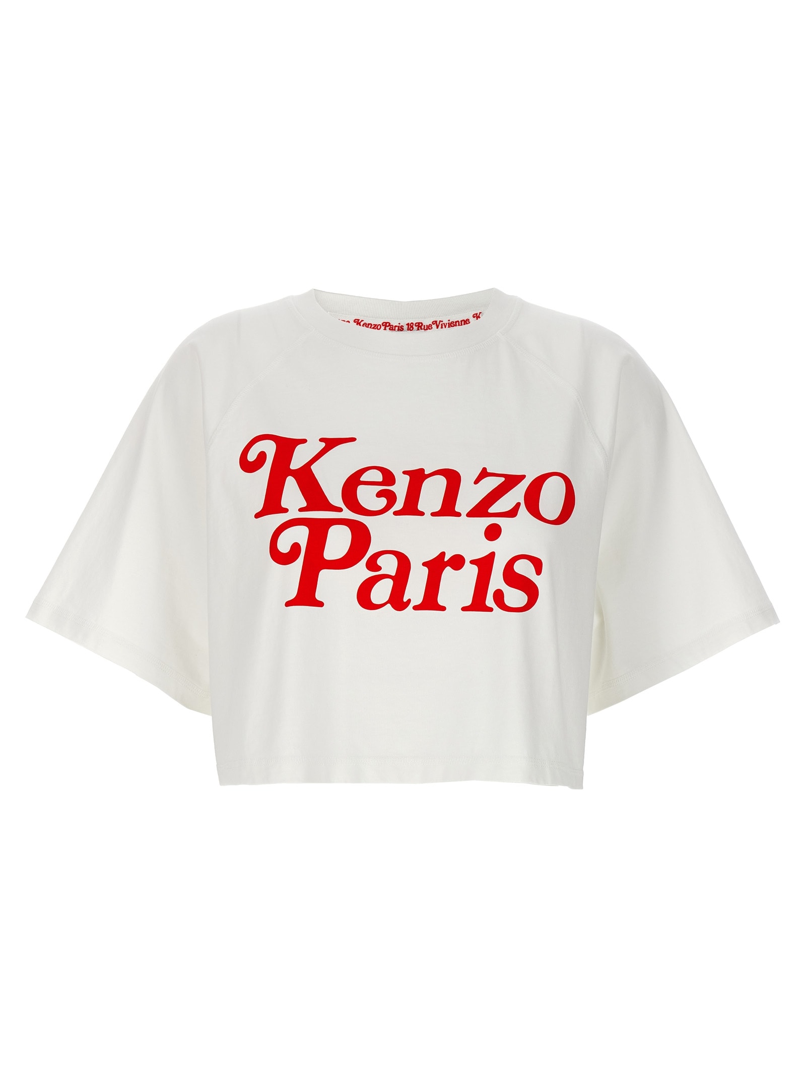 Shop Kenzo Cropped T-shirt In White