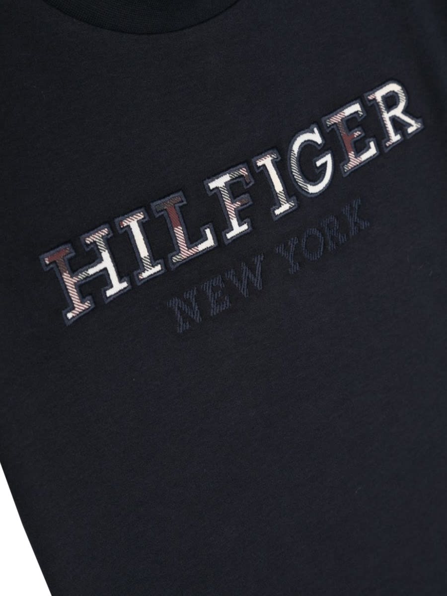 Shop Tommy Hilfiger Ss Logo T-shirt In Blue