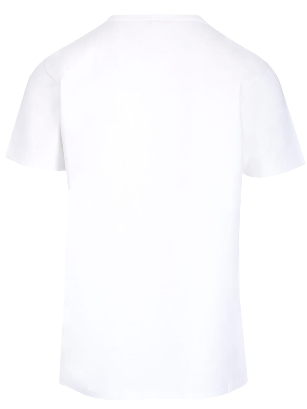 Shop Palm Angels Logo-print Crew-neck T-shirt In White Blanc