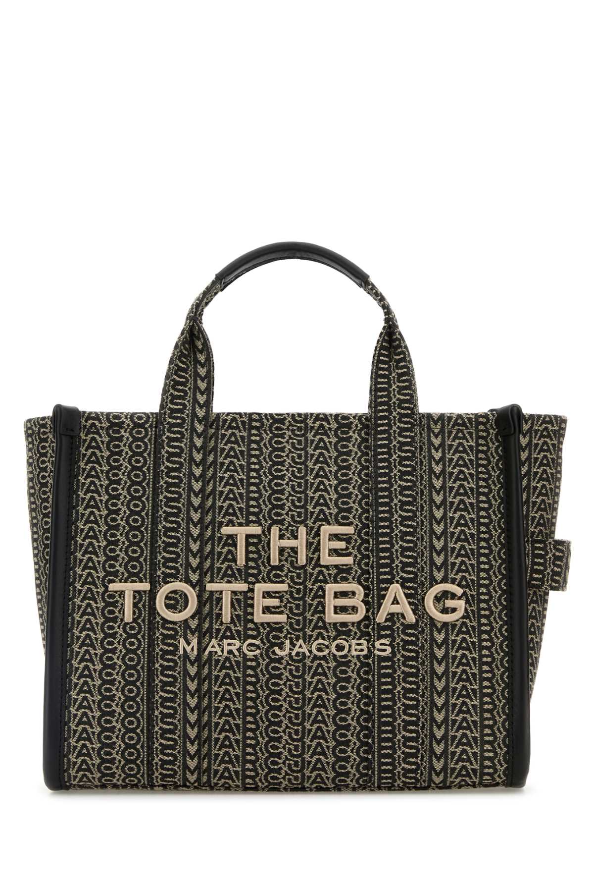 Marc Jacobs Embroidered Canvas Shopping Bag In Gray