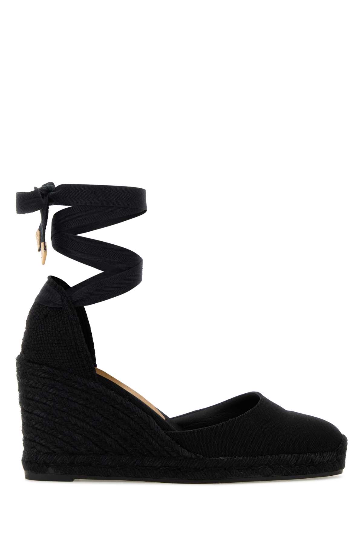 Castañer Black Canvas Carina Wedges Castañer Black Canvas Carina Wedges
