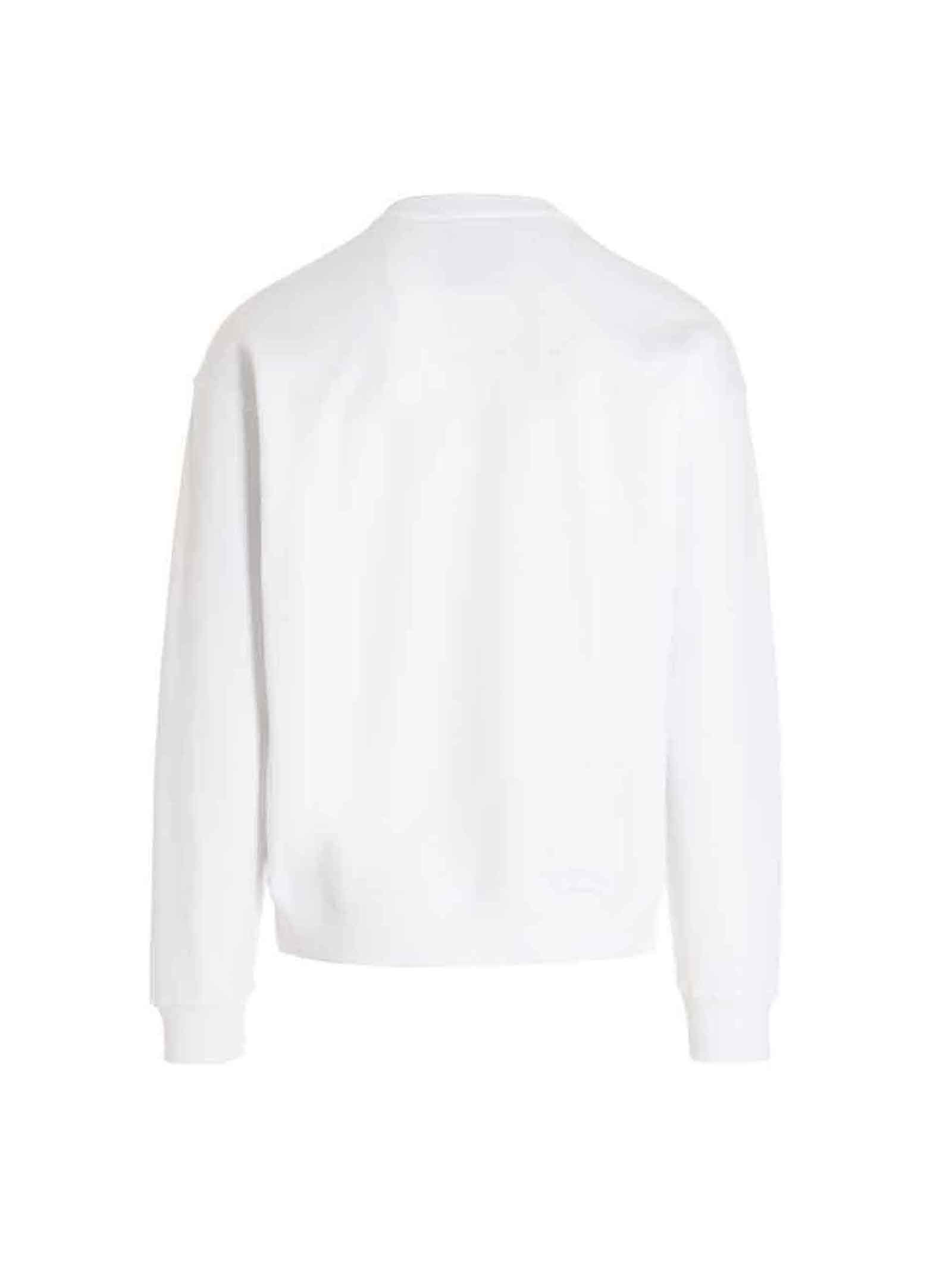 Shop Moschino Maxi Logo Sweatshirt In White