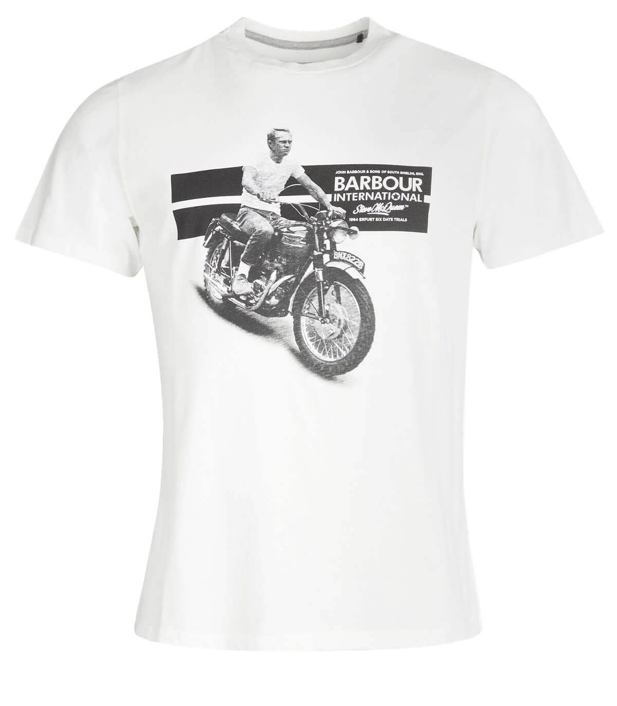 Barbour Chase Steve Mcqueen White T-shirt