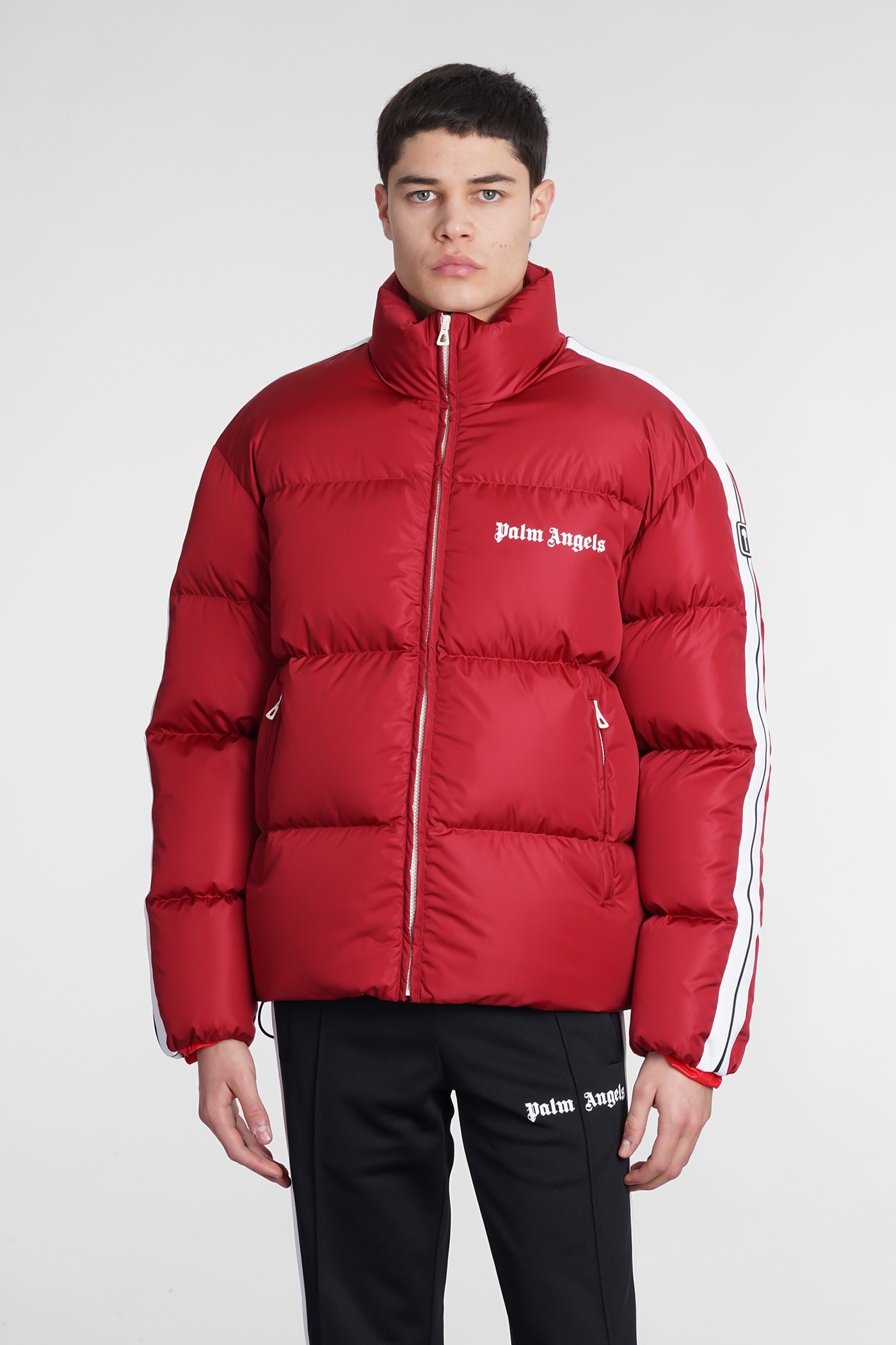 Palm Angels Puffer In Red Polyamide