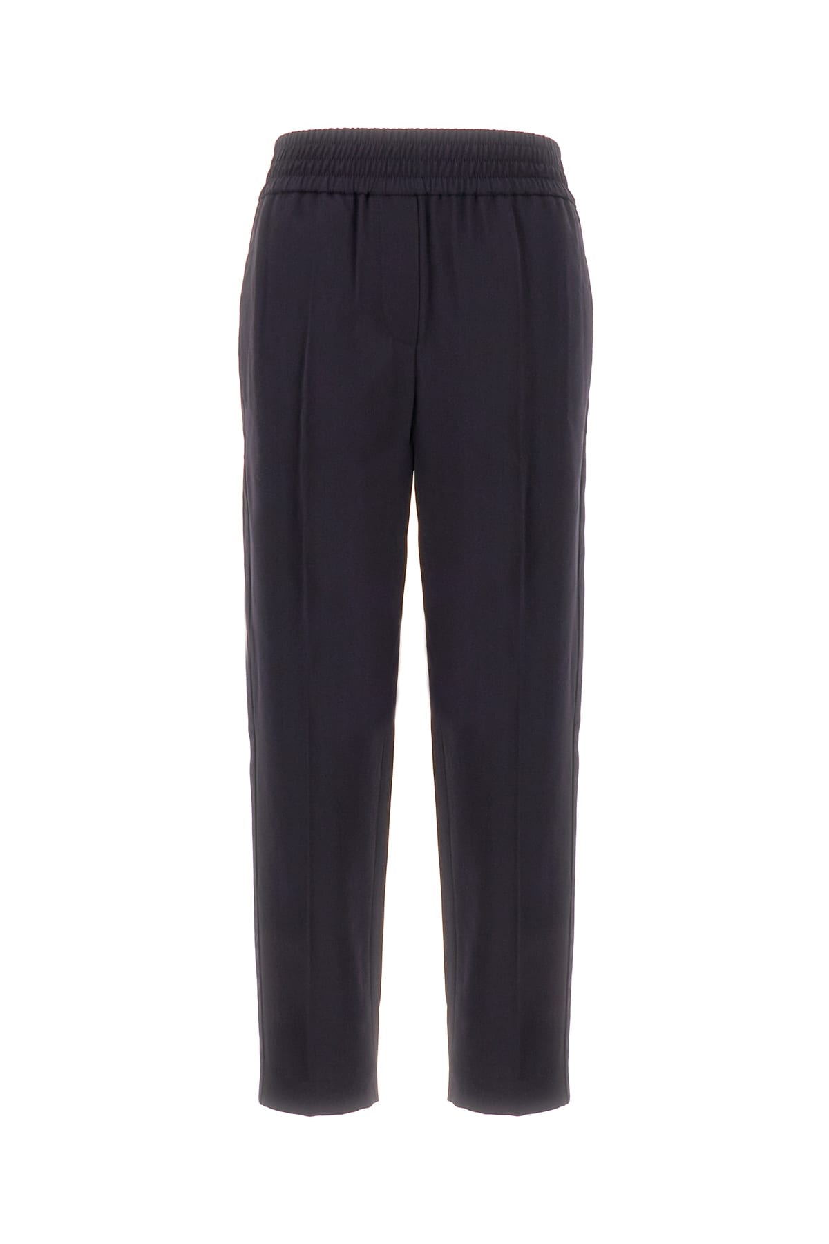 Brunello Cucinelli Midnight Blue Viscose Blend Pant In C2446