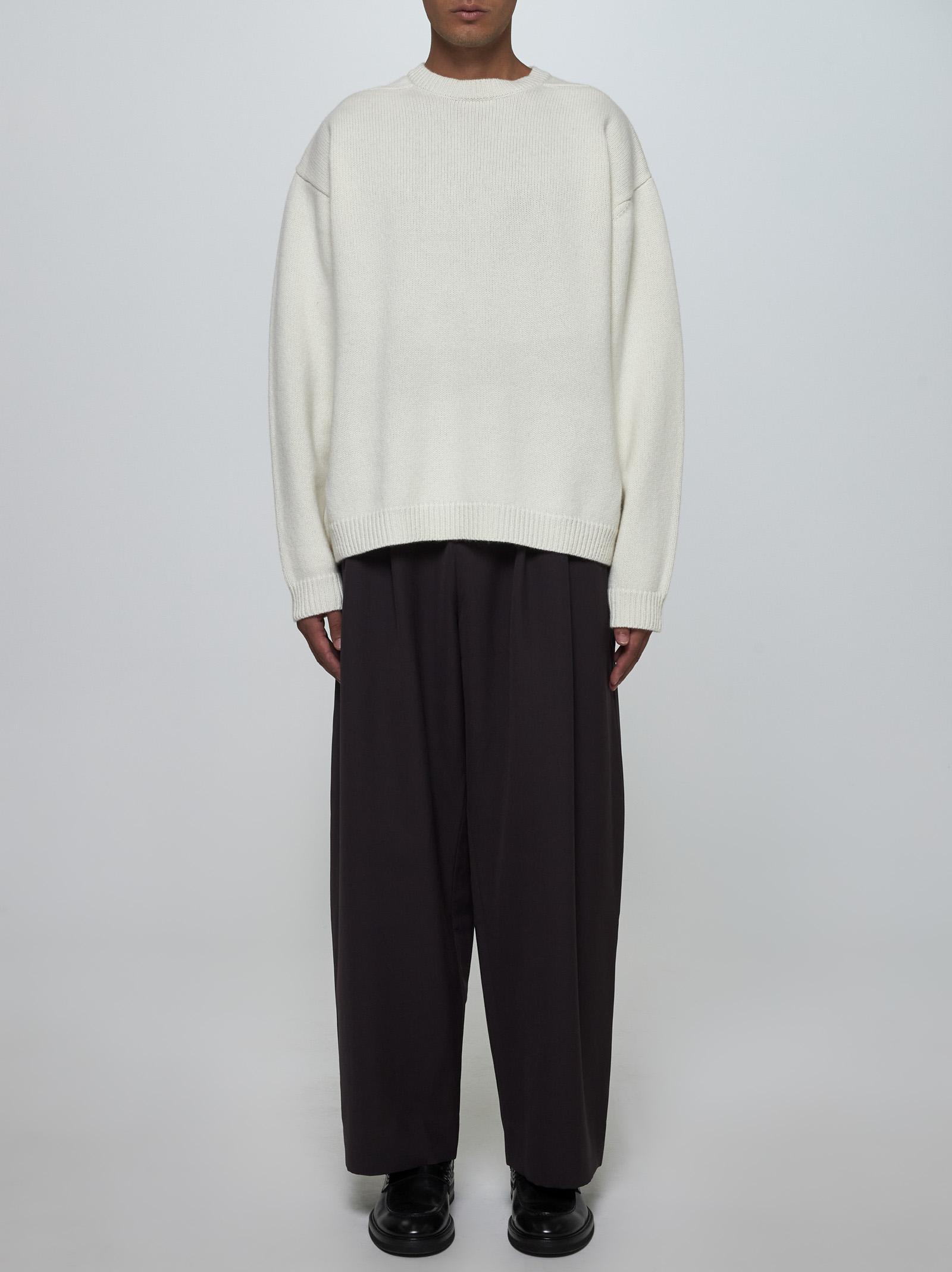 Shop Studio Nicholson Hemyl Lambswool Sweater In Neutrals