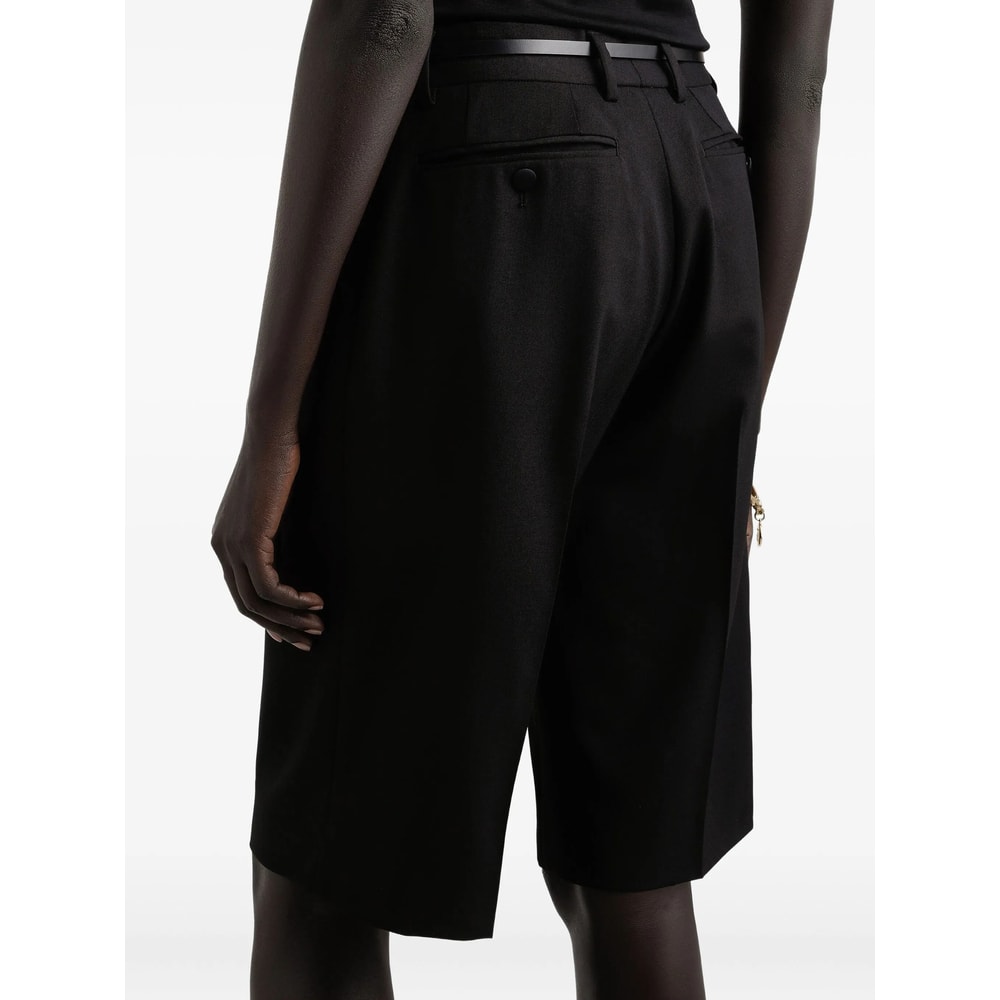 Dolce & Gabbana Pleated Wide-leg Shorts In Black