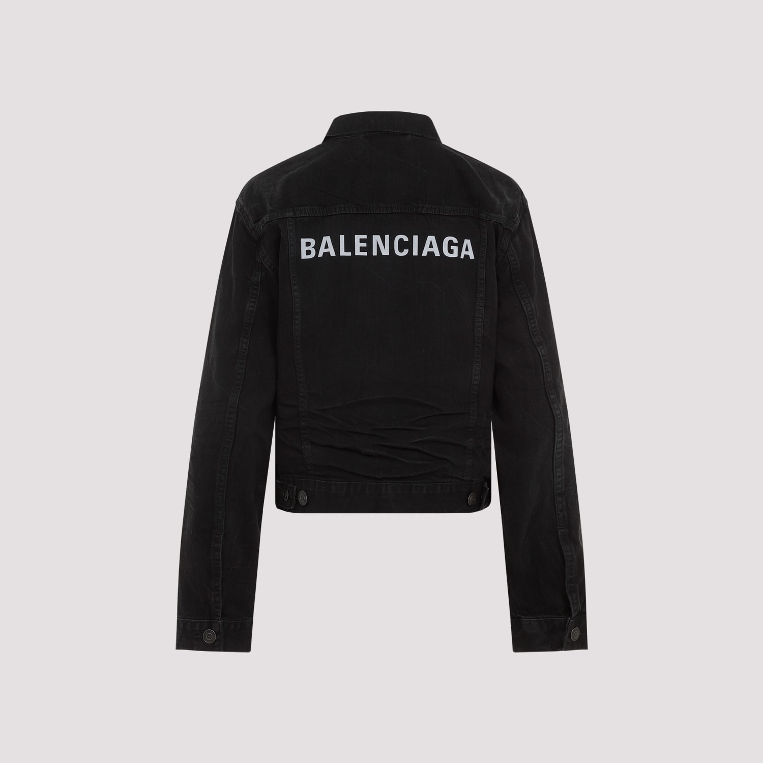 Shop Balenciaga Small Fit Jacket In Lightweight Black