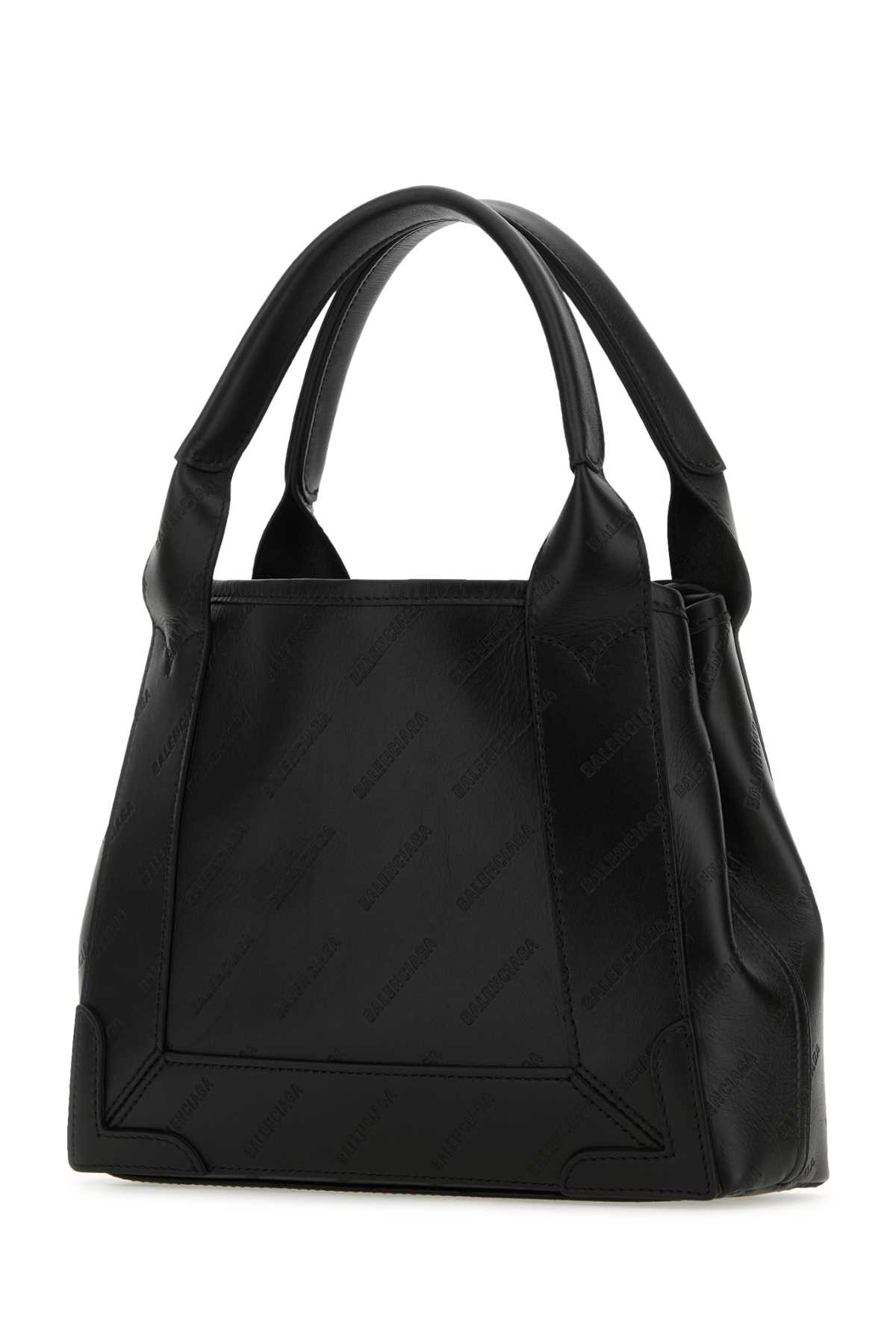 Balenciaga Structured Xs Handbag In Navy In Black