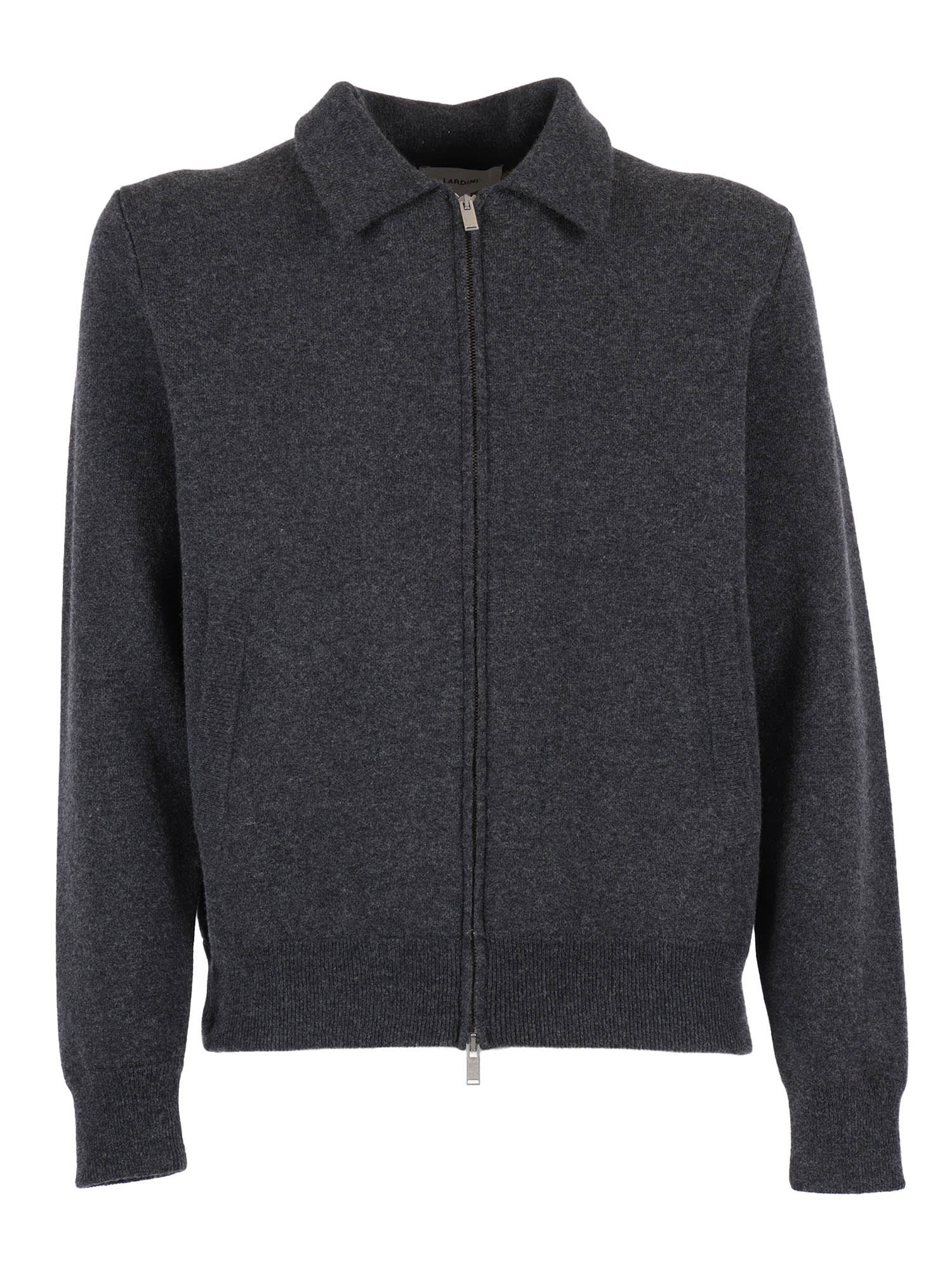 Lardini Double Knitted Bomber Jacket In Gray