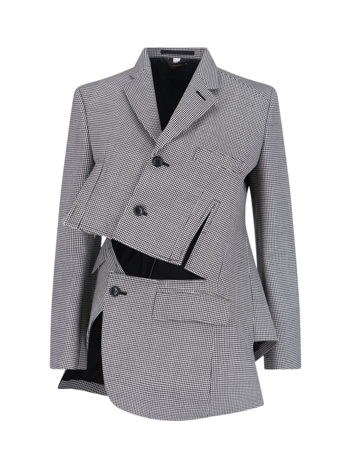 Comme Des Garçons Asymmetric Blazer With Notched Lapel Design In Blue