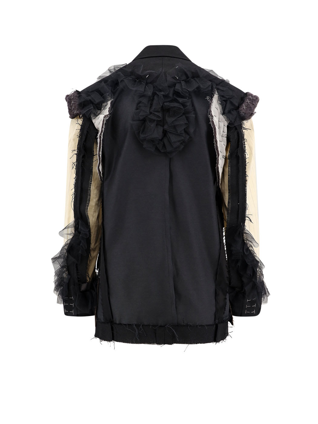 Maison Margiela Deconstructed-design Single-breasted Blazer In Multi