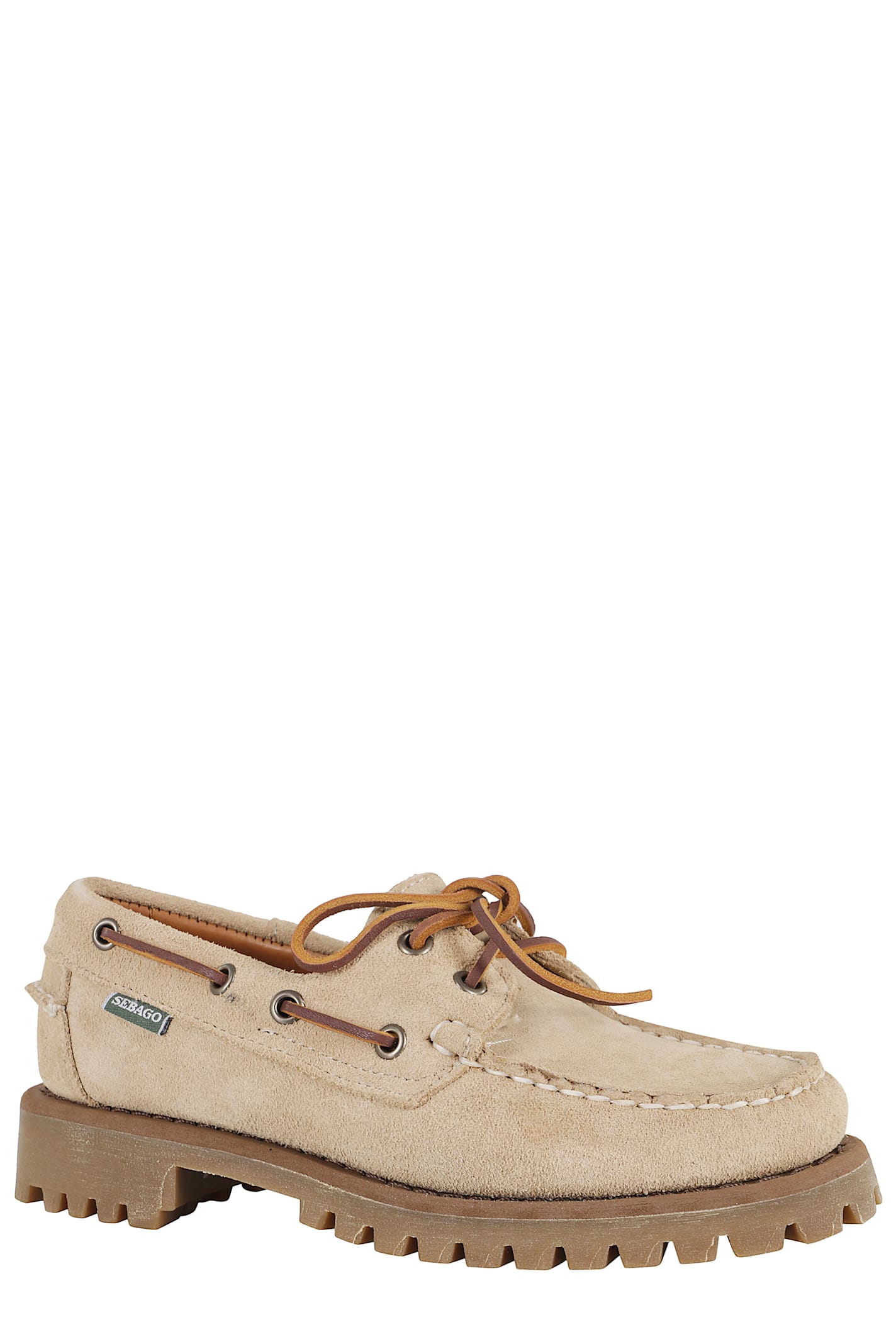 Sebago Ranger Suede Moccasin With Rugged Sole In Neutral
