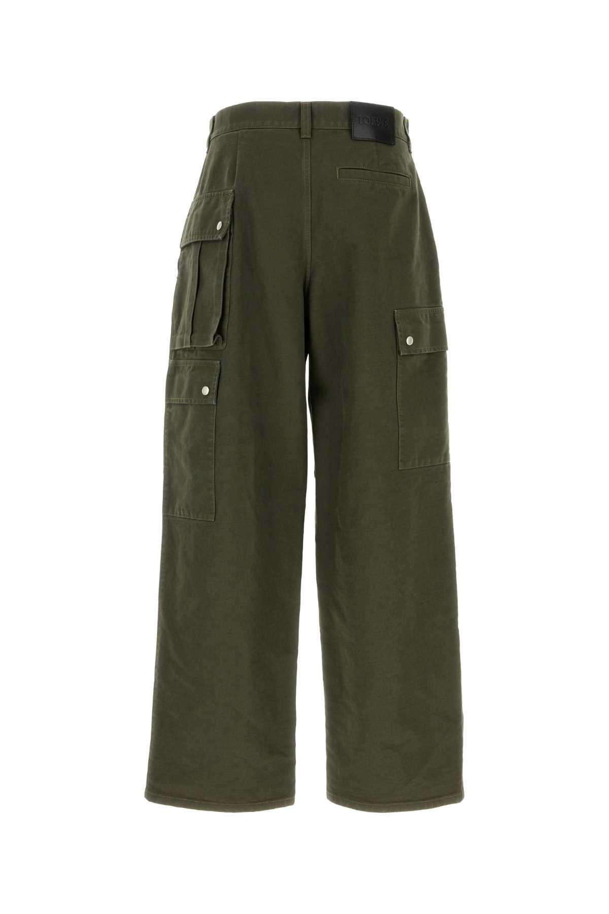 Loewe Cargo Trousers Utility Multiple Pockets In Khakigreen