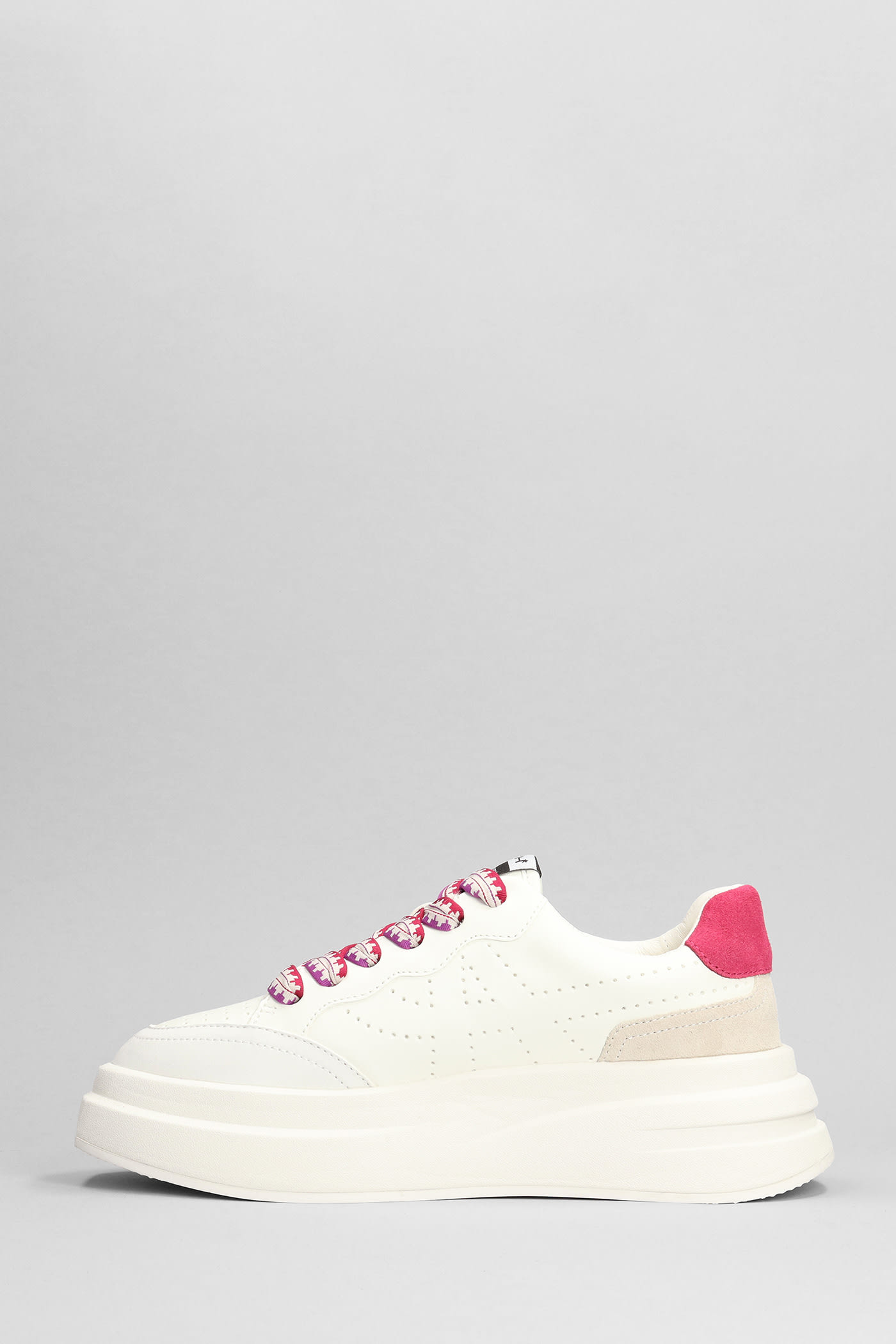 Shop Ash Impulsbis Sneakers In White Suede And Leather In Bianco