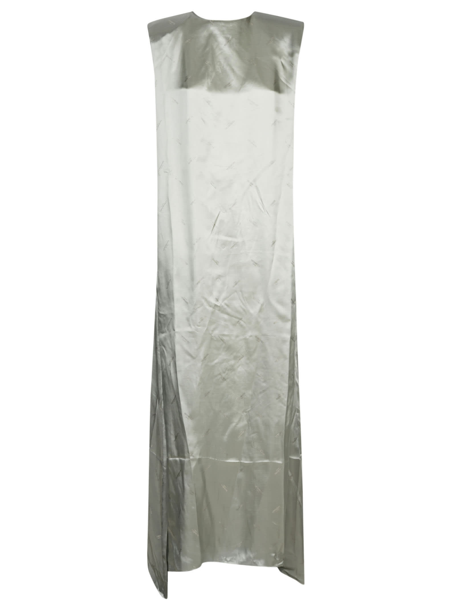 Shop Vetements Long-length Oversized Dress In Grey Monogram