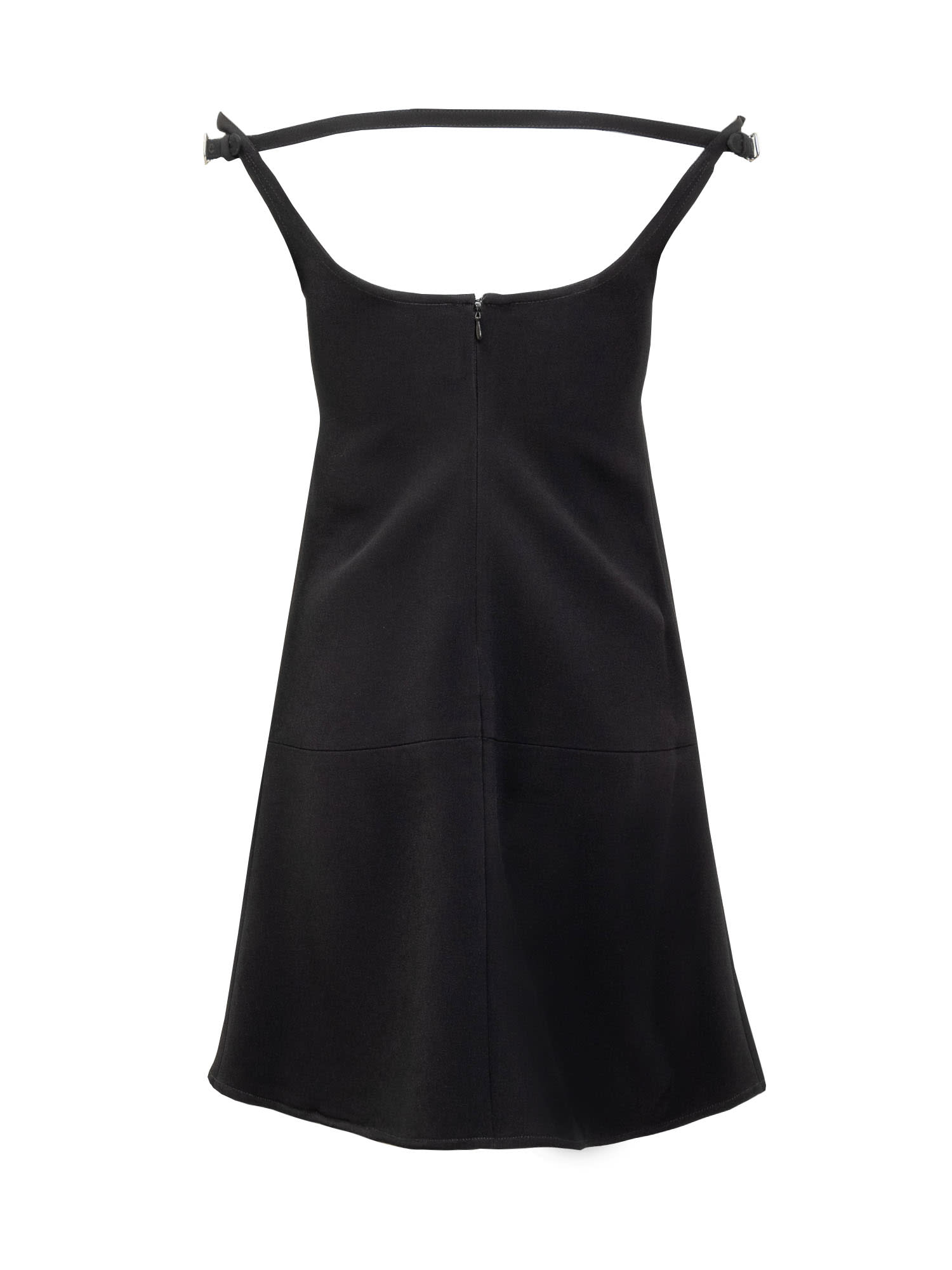 Shop Courrèges Ellipse Mini Dress In Black