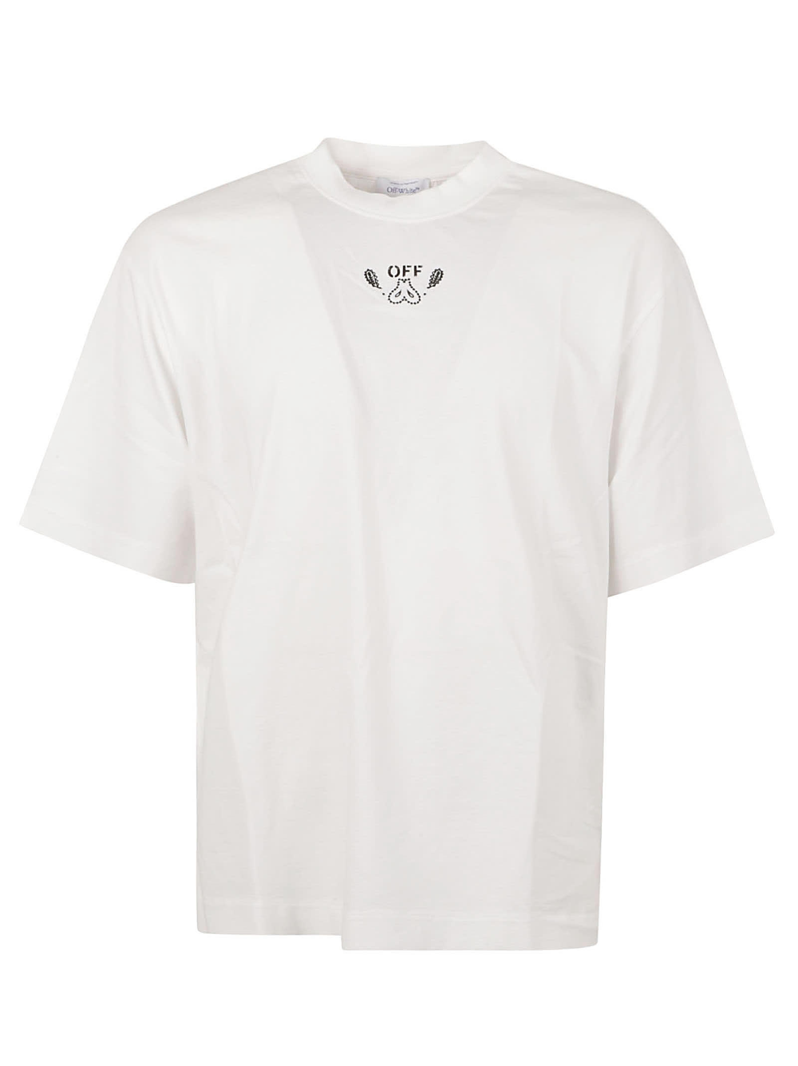 Off-white Bandana Arrow Skate T-shirt In White/black