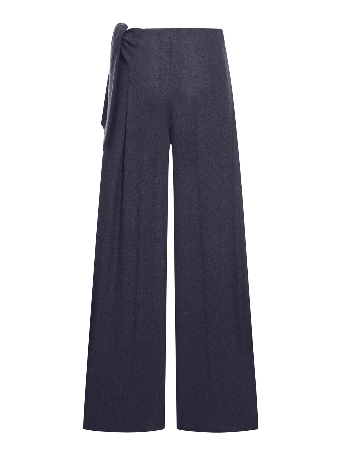 Shop Max Mara Arsenio Wide Leg Trousers In Blue Marino