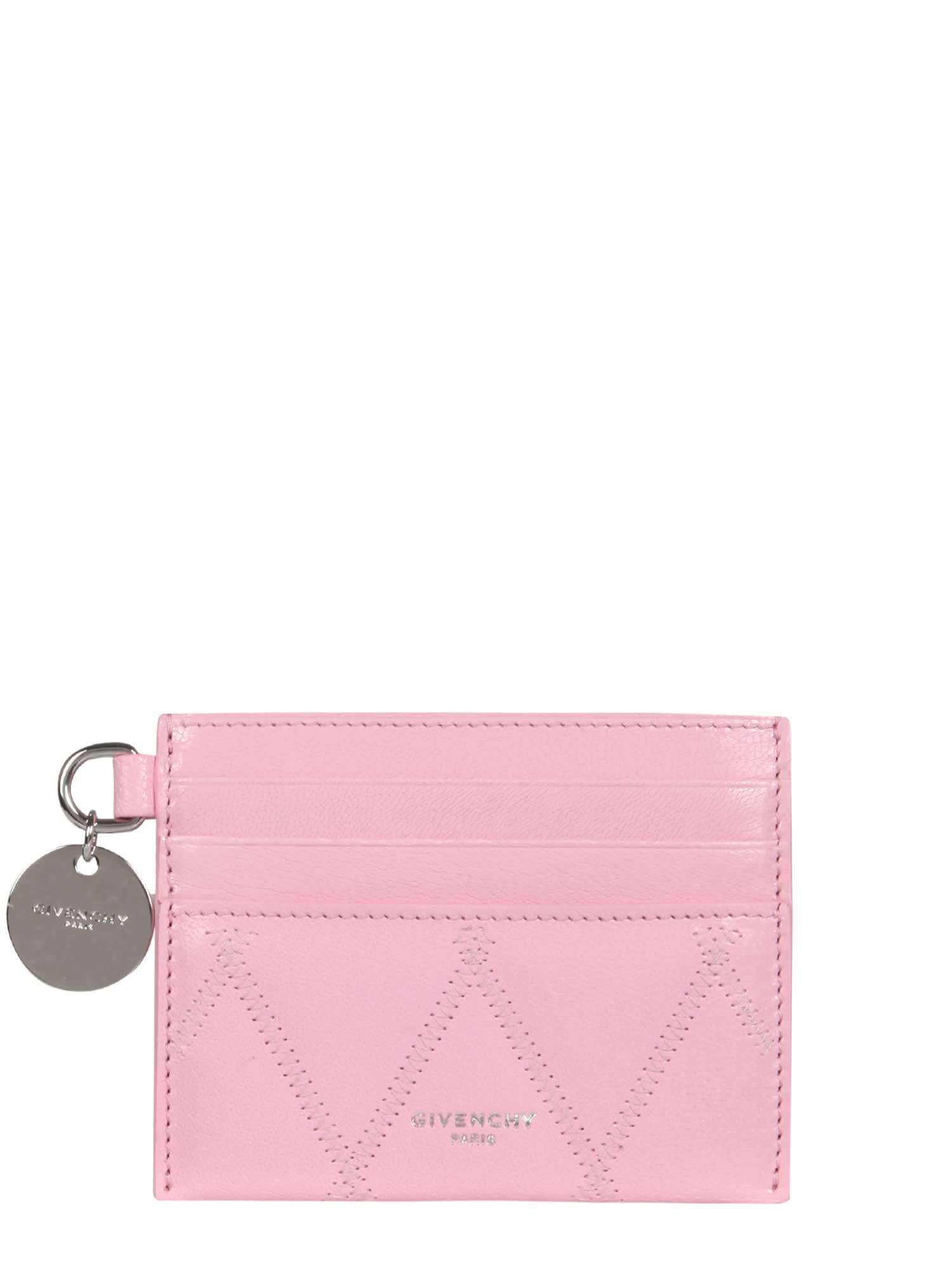 GIVENCHY GV3 QUILTED LEATHER CARD HOLDER,11887726