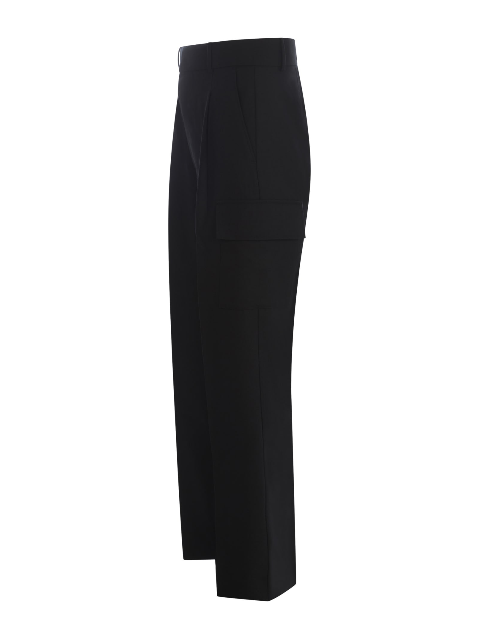 Shop Drôle De Monsieur Trousers Drole De Monsieur In Wool Blend In Black